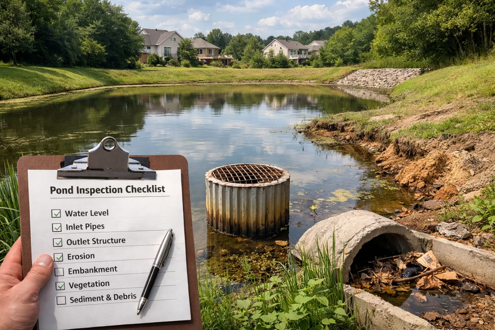 Step-by-Step DIY Inspection for Residential Retention Ponds in Atlanta