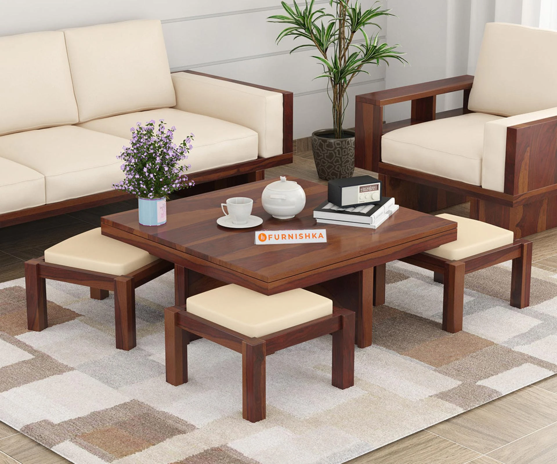 Coffee Table with Chairs in India for Smart & Space-Saving Homes