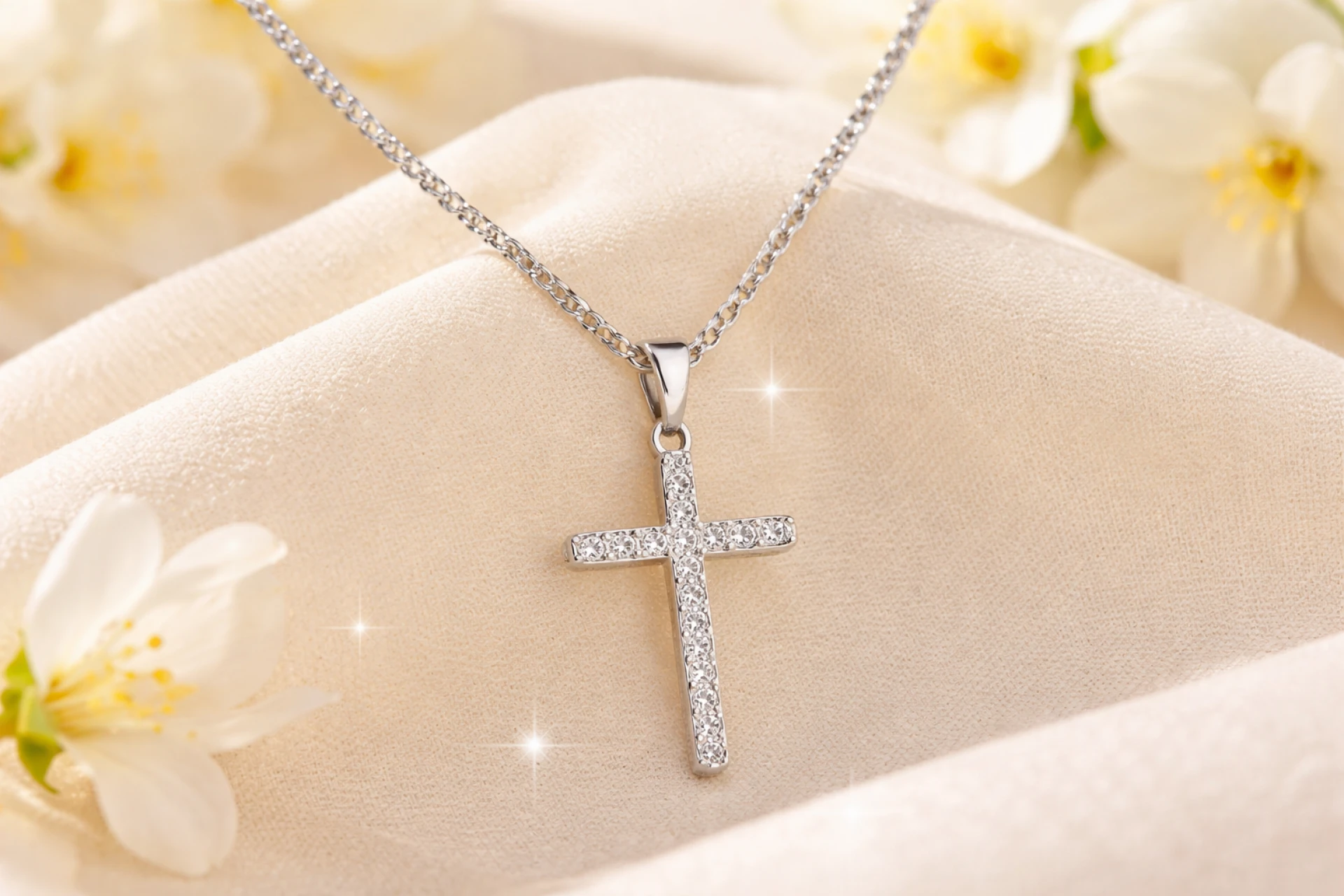 Cross Necklace for Women Elegant Silver Jewelry