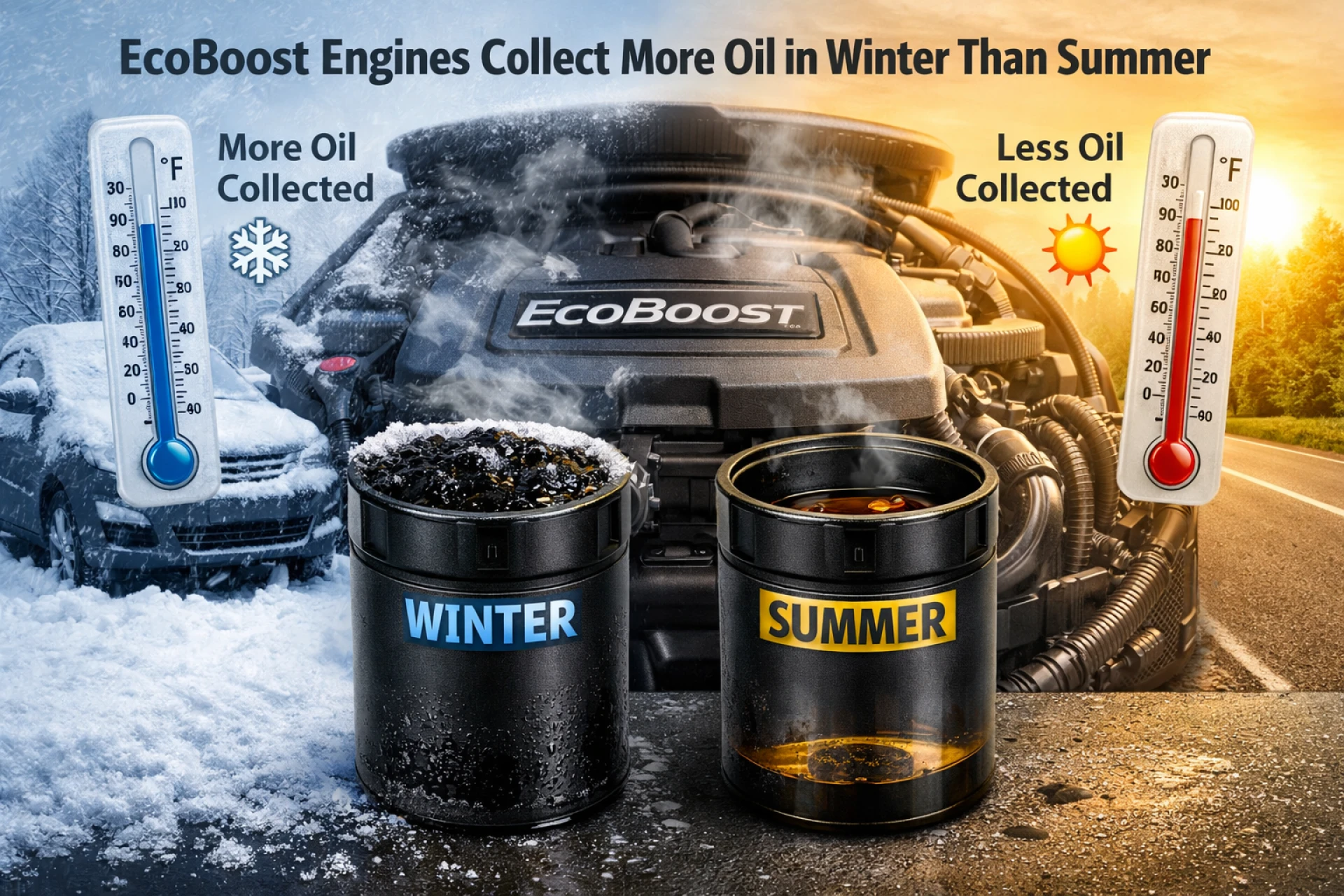 Why Do EcoBoost Engines Collect More Oil in Winter Than Summer?