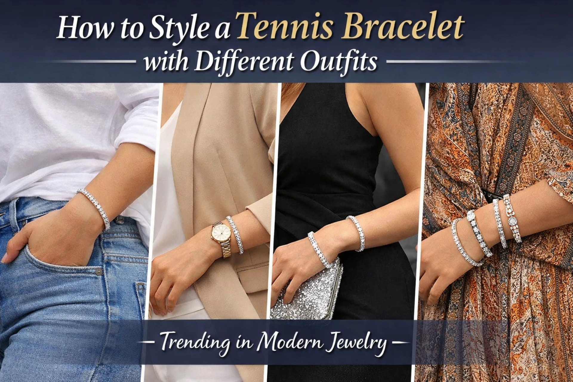 How to Style a Tennis Bracelet with Different Outfits