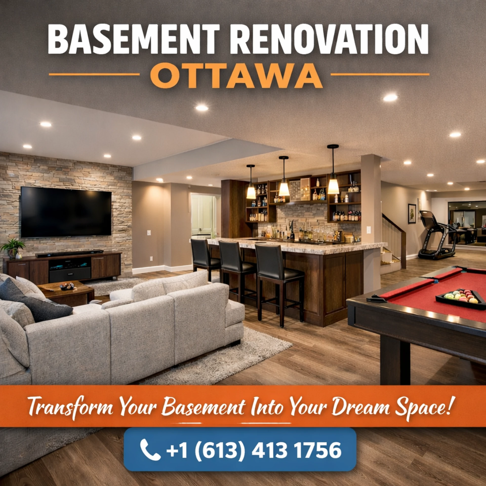 Ottawa Basement Renovations | Custom Basement Finishing & Affordable Basement Renovation Cost in Ottawa