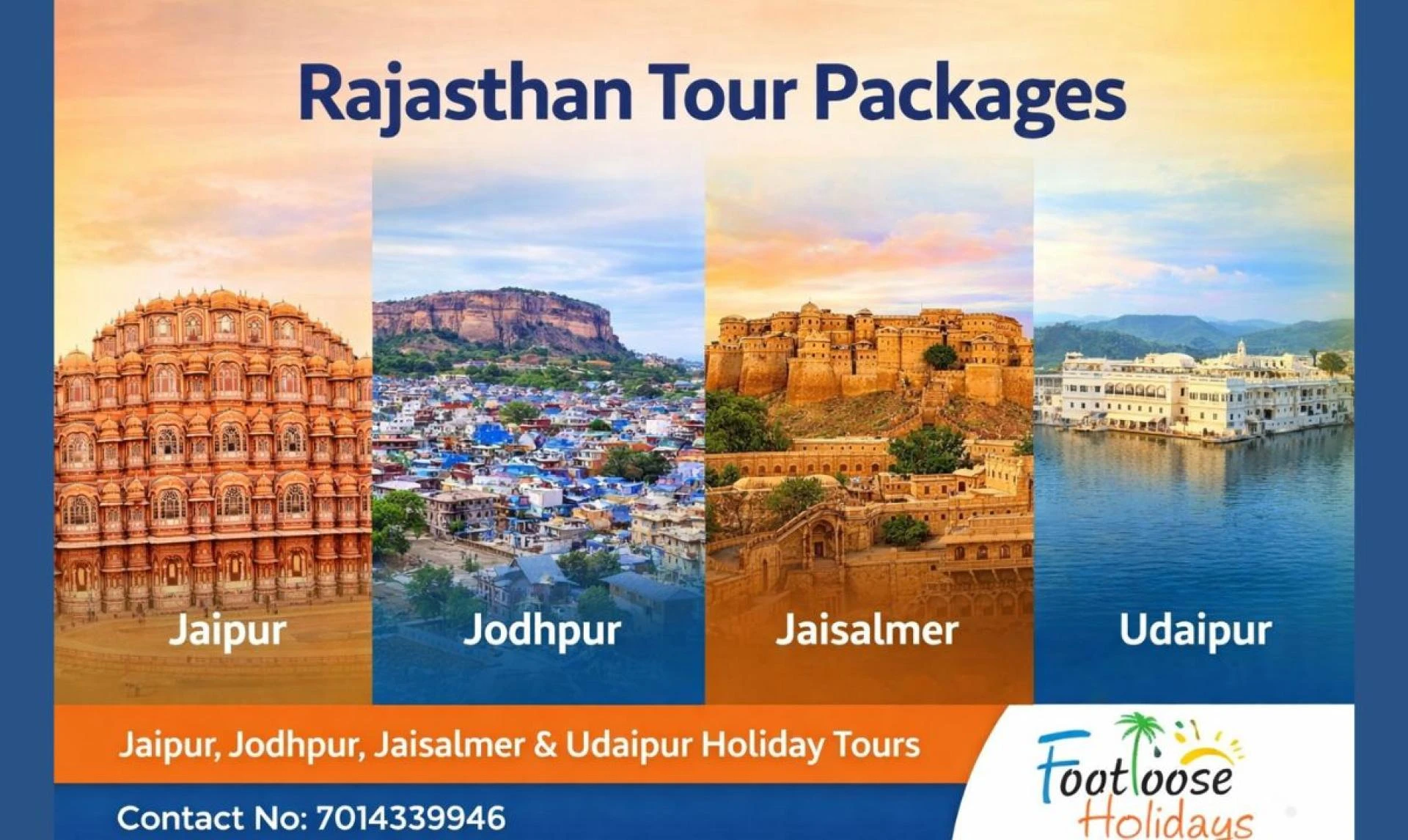 Rajasthan Tour Packages – Jaipur, Jodhpur, Jaisalmer & Udaipur Holiday Tours | Footloose Holidays