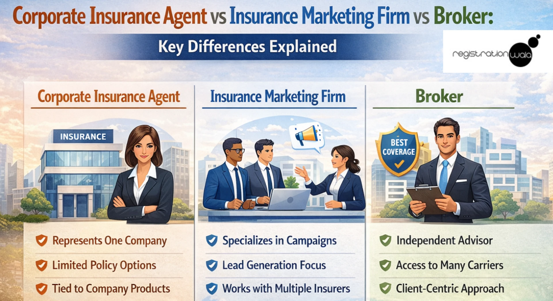 Corporate Insurance Agent vs. Insurance Marketing Firm vs. Broker: Which Path is Right for You?
