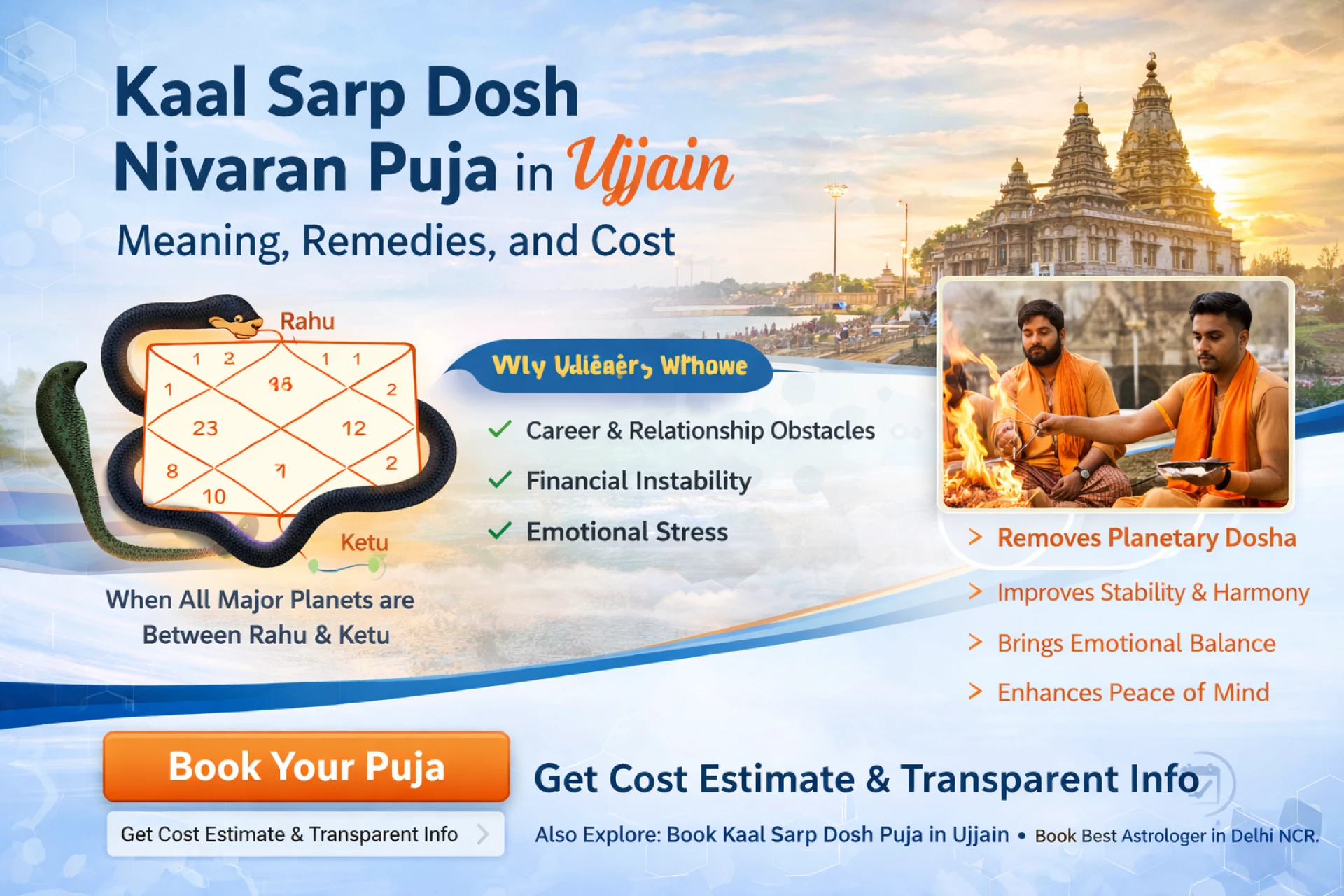 Kaal Sarp Dosh Nivaran Pja in Ujjain: Meaning, Remedies, and Cost