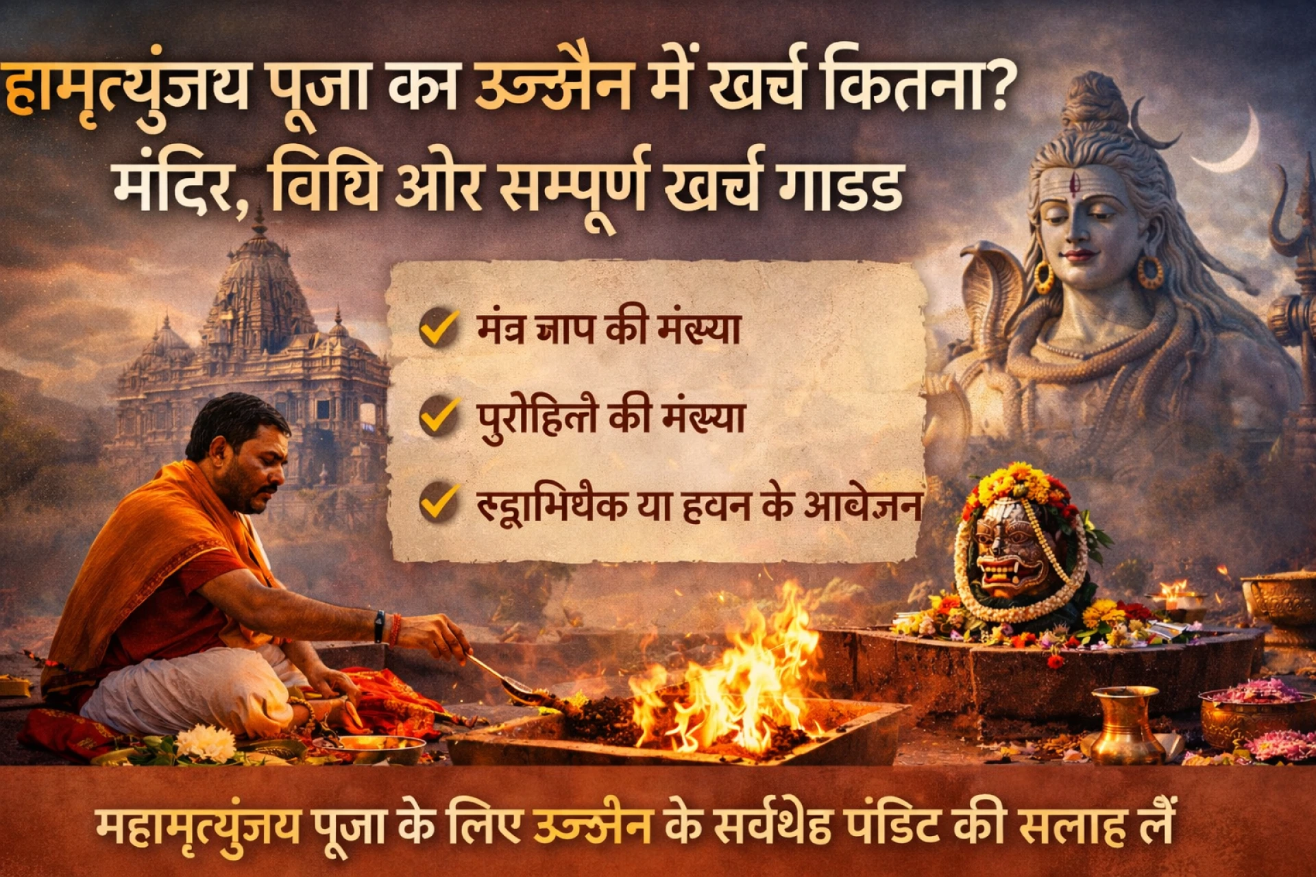 Maha Mrityunjaya Jaap 1.25 Lakh Cost in Ujjain – Complete Guide to Puja, Benefits & Booking