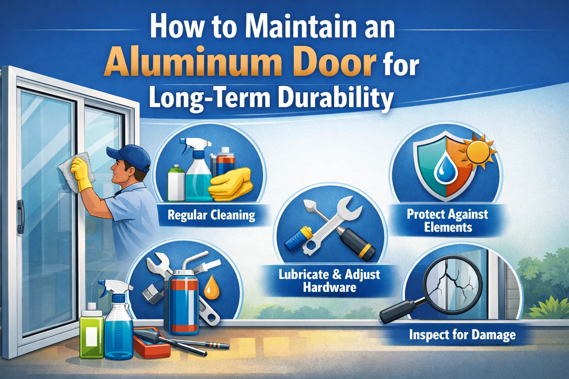 How to Maintain an Aluminum Door for Long-Term Durability