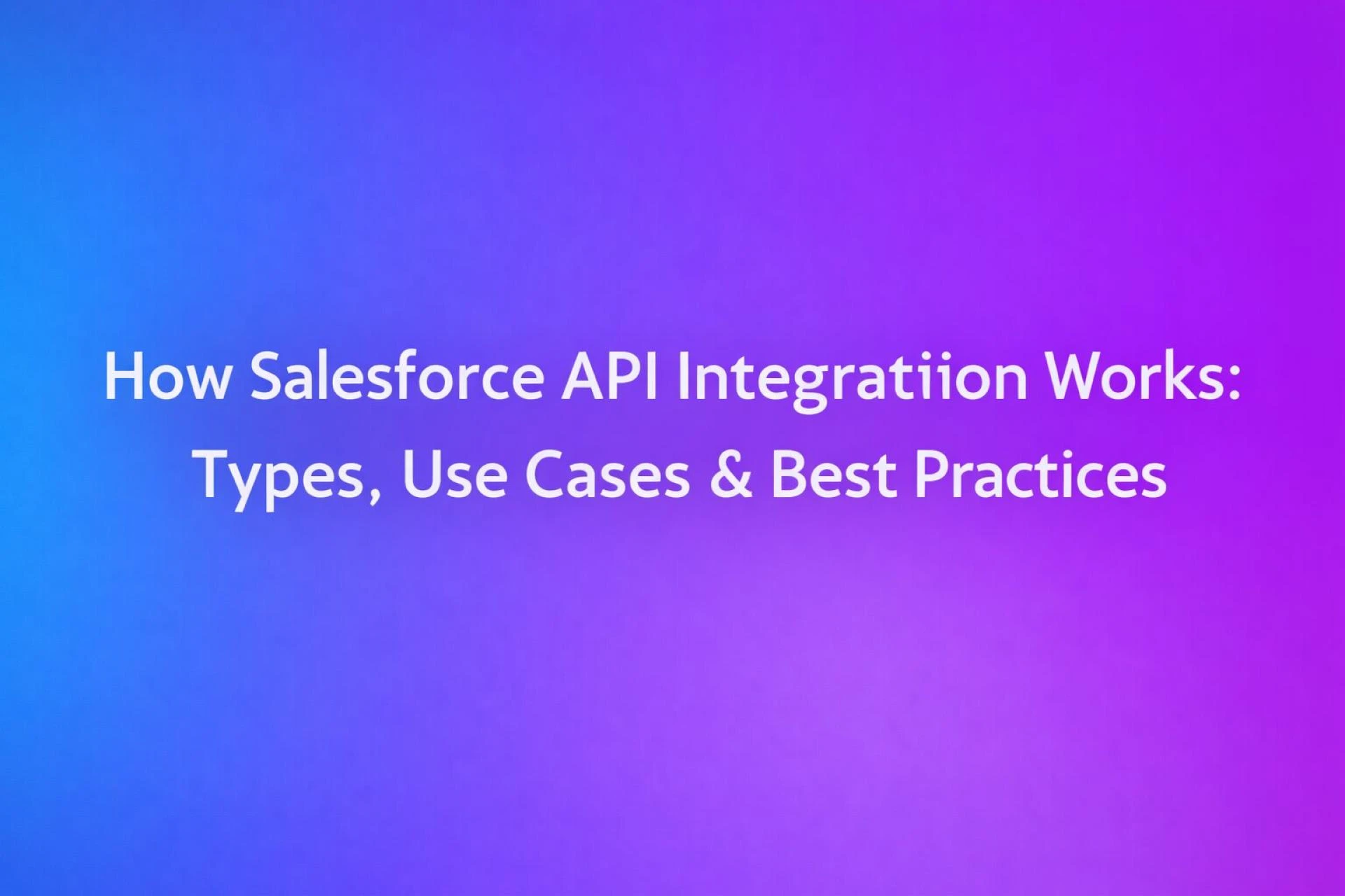 How Salesforce API Integration Works: Types, Use Cases & Best Practices