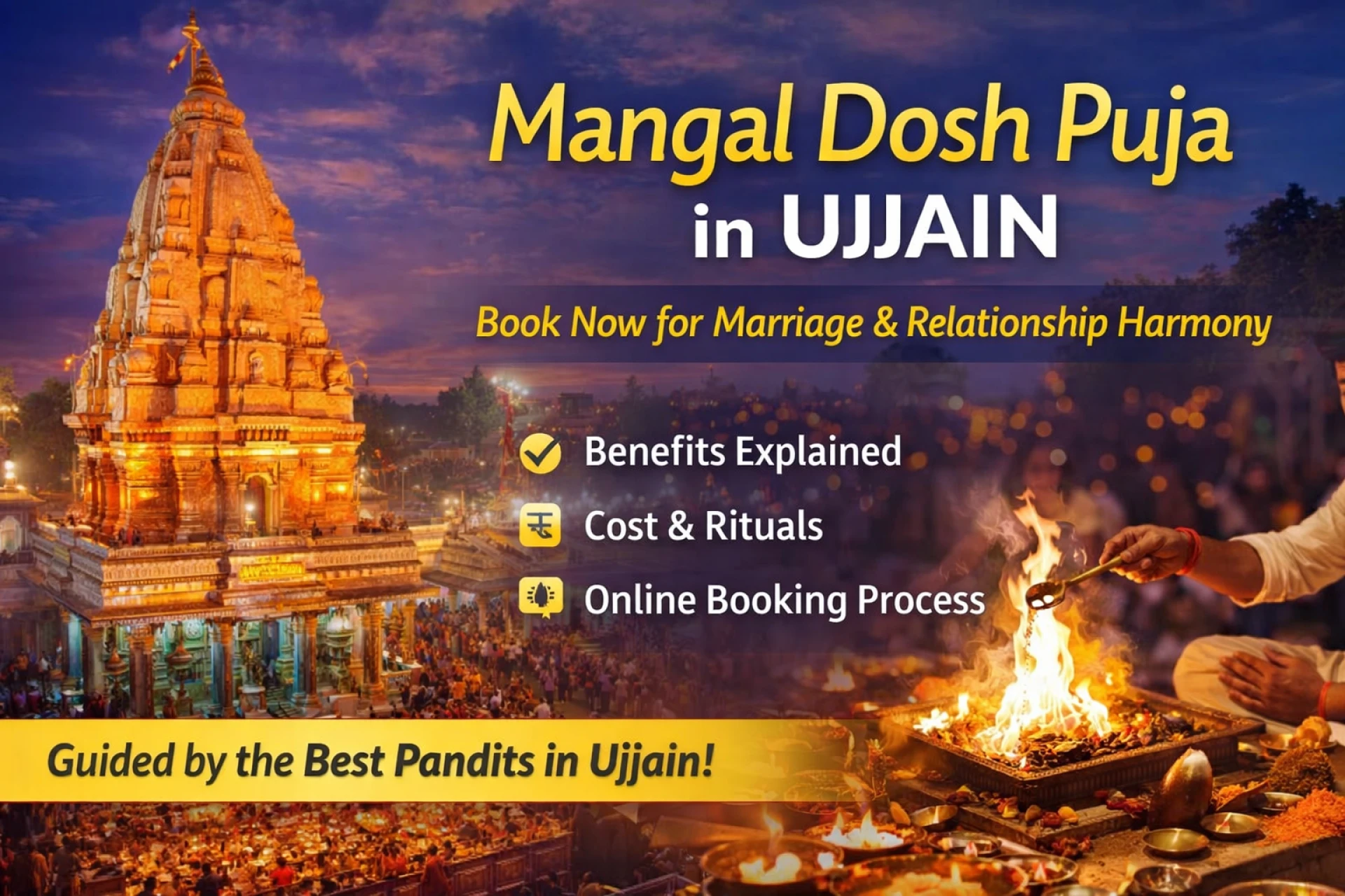 Book Mangal Dosh Puja in Ujjain: Complete Guide to Benefits, Cost, Rituals & Online Booking