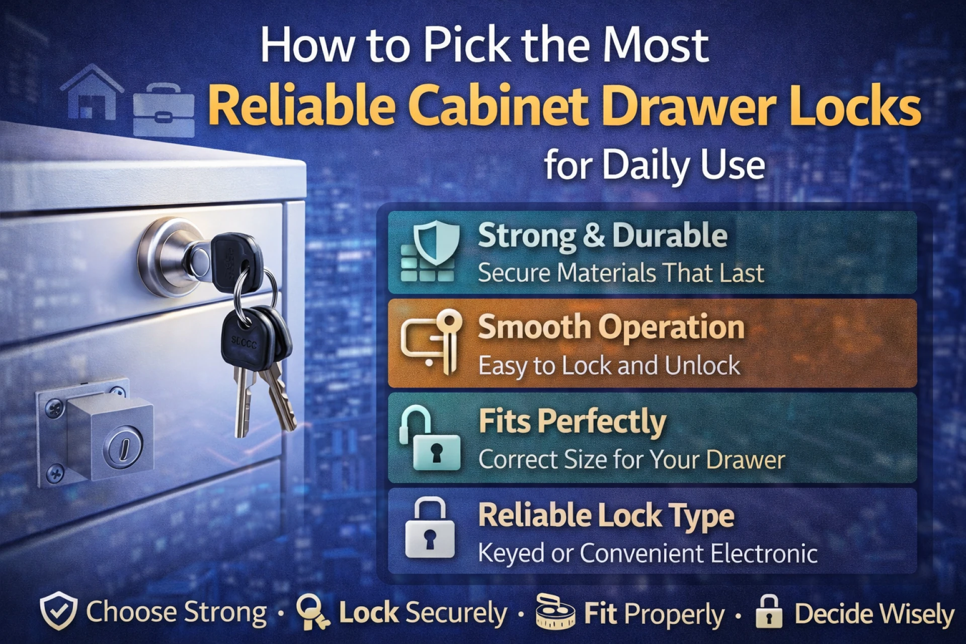 How to Pick the Most Reliable Cabinet Drawer Locks for Daily Use