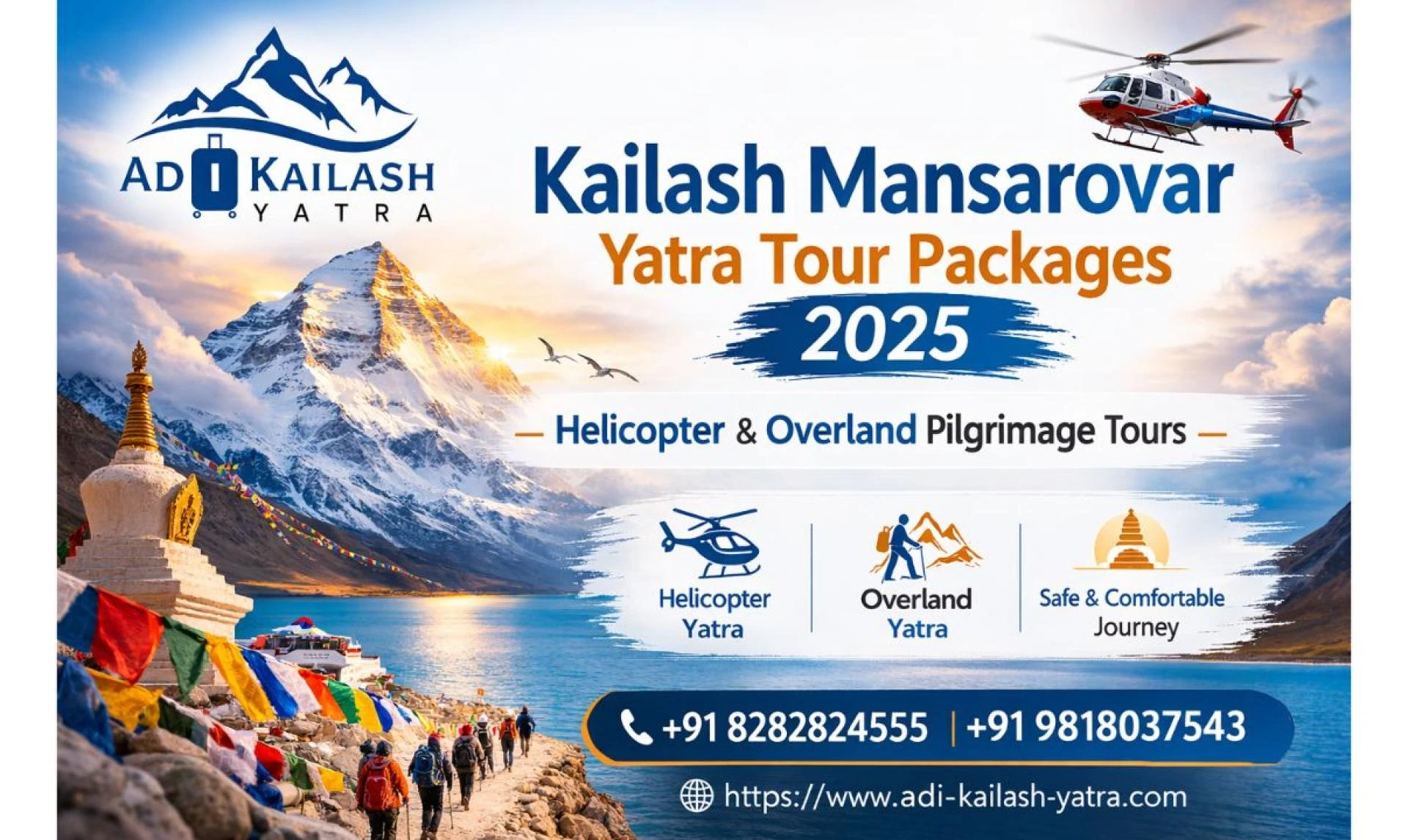 Kailash Mansarovar Yatra Tour Packages 2025 – Helicopter & Overland Pilgrimage Tours