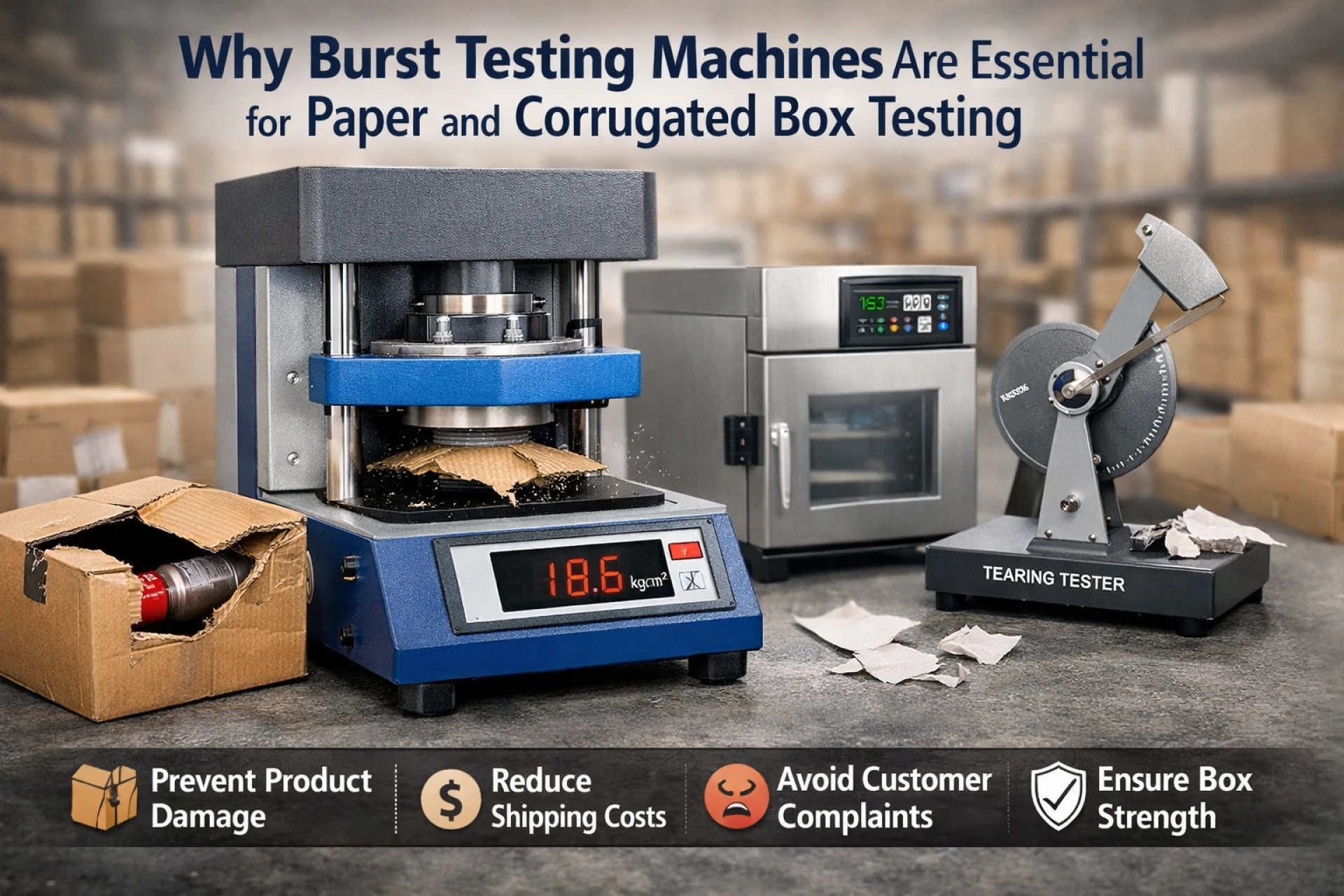 Why Burst Testing Machines Are Essential for Paper and Corrugated Box Testing