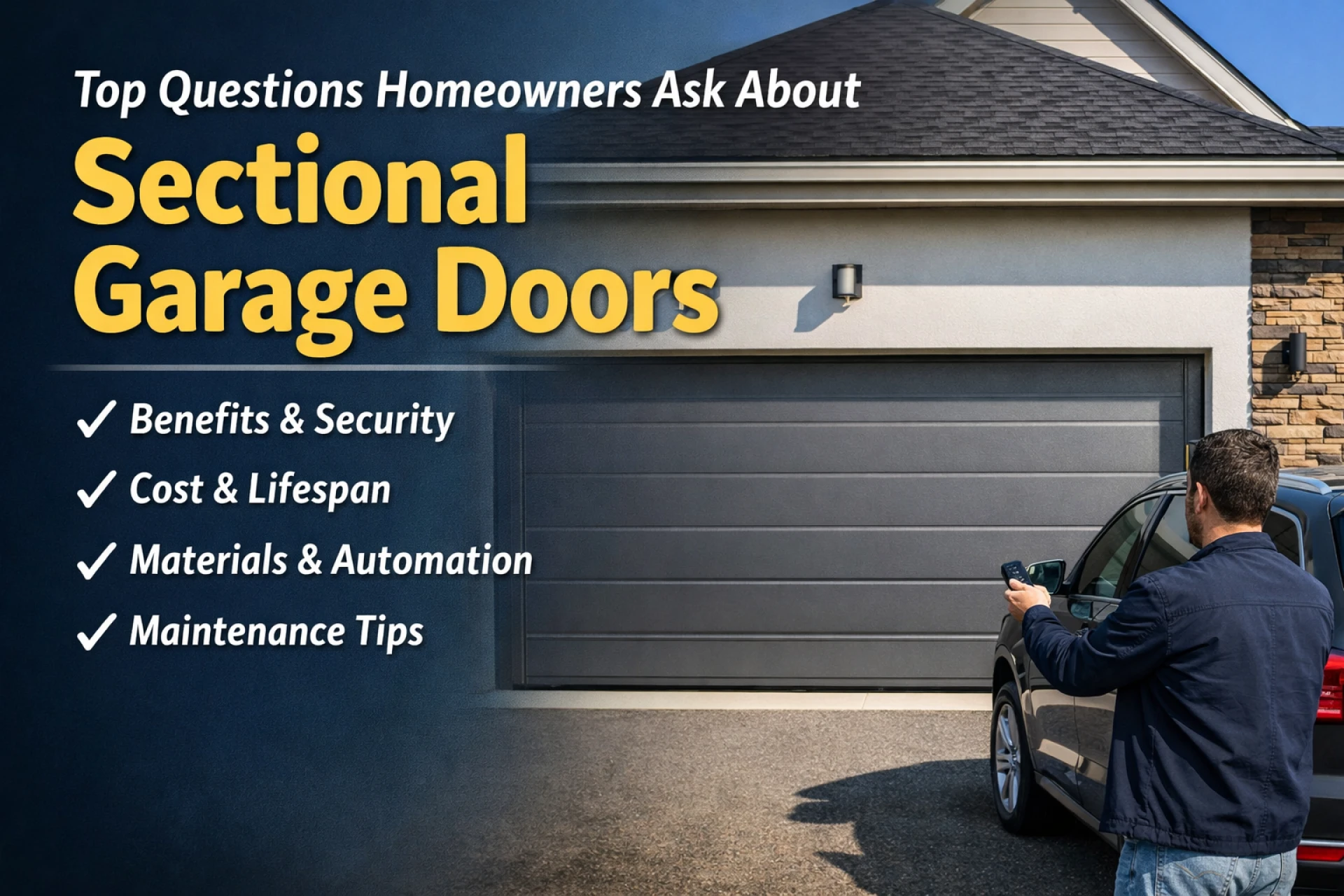 Top Questions Homeowners Ask About Sectional Garage Doors