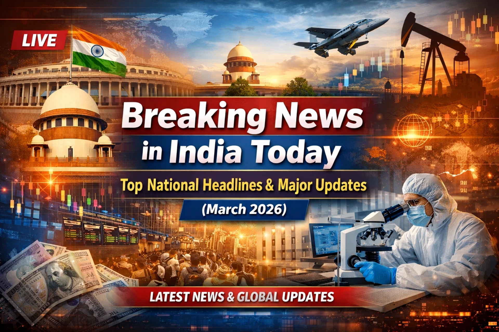 BREAKING NEWS IN INDIA TODAY: TOP NATIONAL HEADLINES AND MAJOR UPDATES (MARCH 2026)