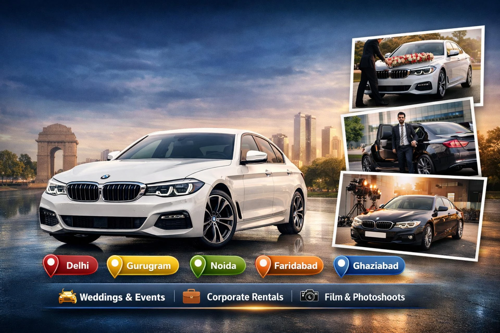 How to Book the Best BMW Car Rental Delhi Easily?
