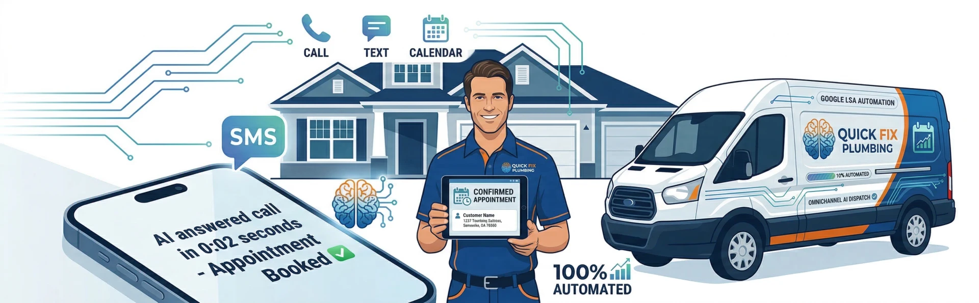 How can AI help plumbing businesses get more customers?