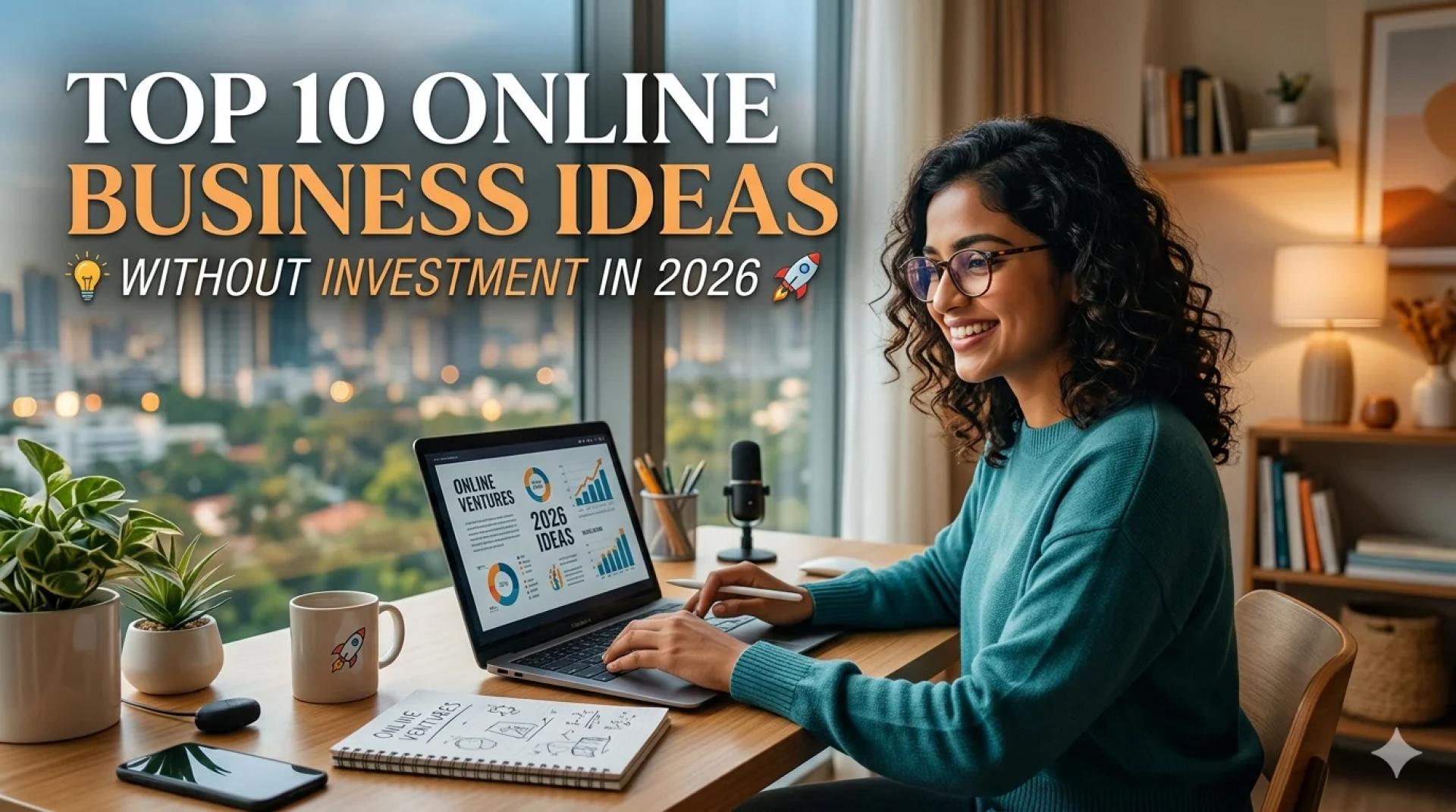 Top 10 Online Business Ideas Without Investment in 2026