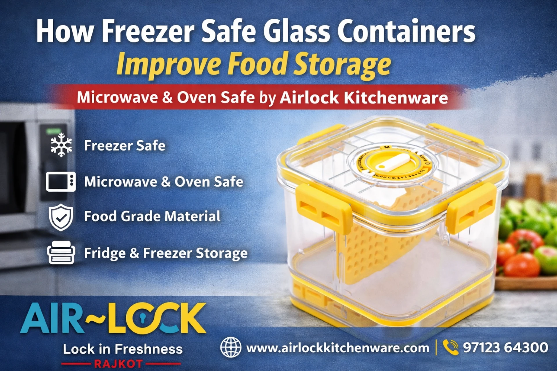 How Freezer Safe Glass Containers Improve Food Storage – Microwave & Oven Safe by Airlock Kitchenware