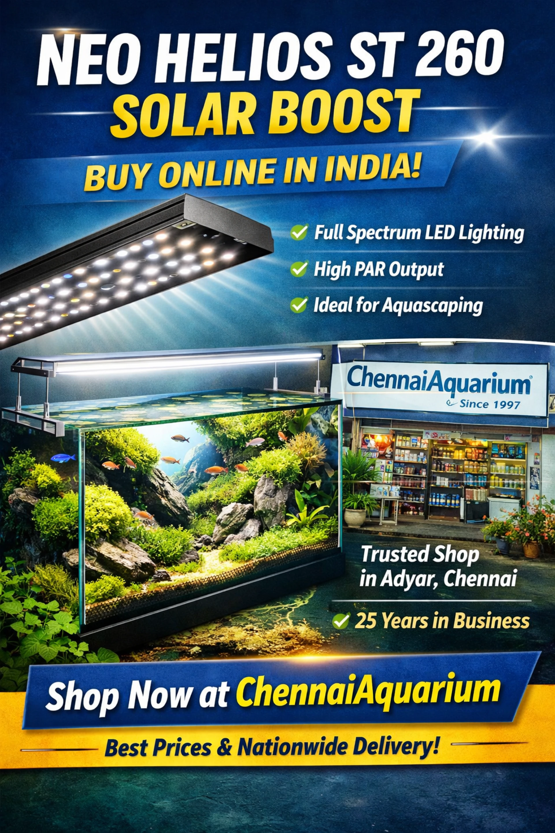 Where to Buy NEO HELIOS ST 260 SOLAR BOOST Online in India – A Complete Guide for Aquascaping Enthusiasts