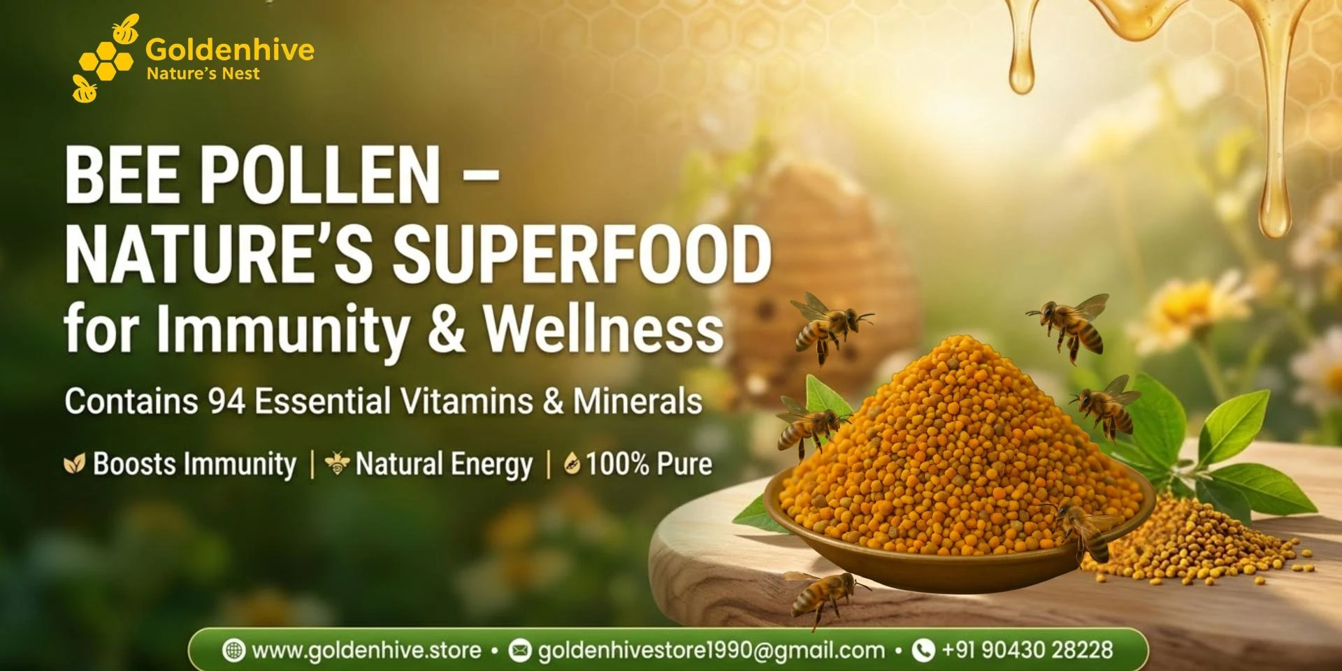 How Bee Pollen Supports Immunity and Wellness – Golden Hive Guide