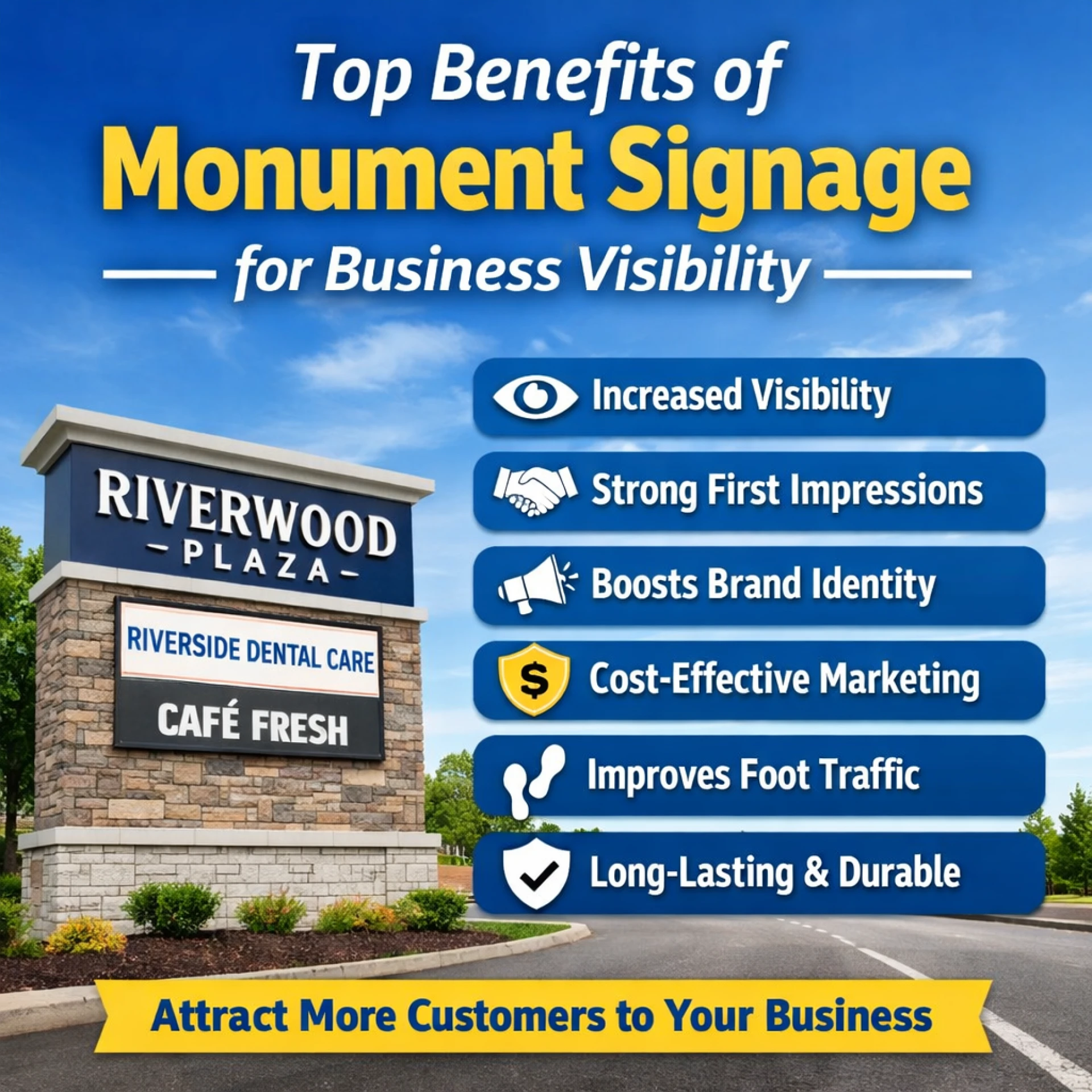 Top Benefits of Monument Signage for Business Visibility