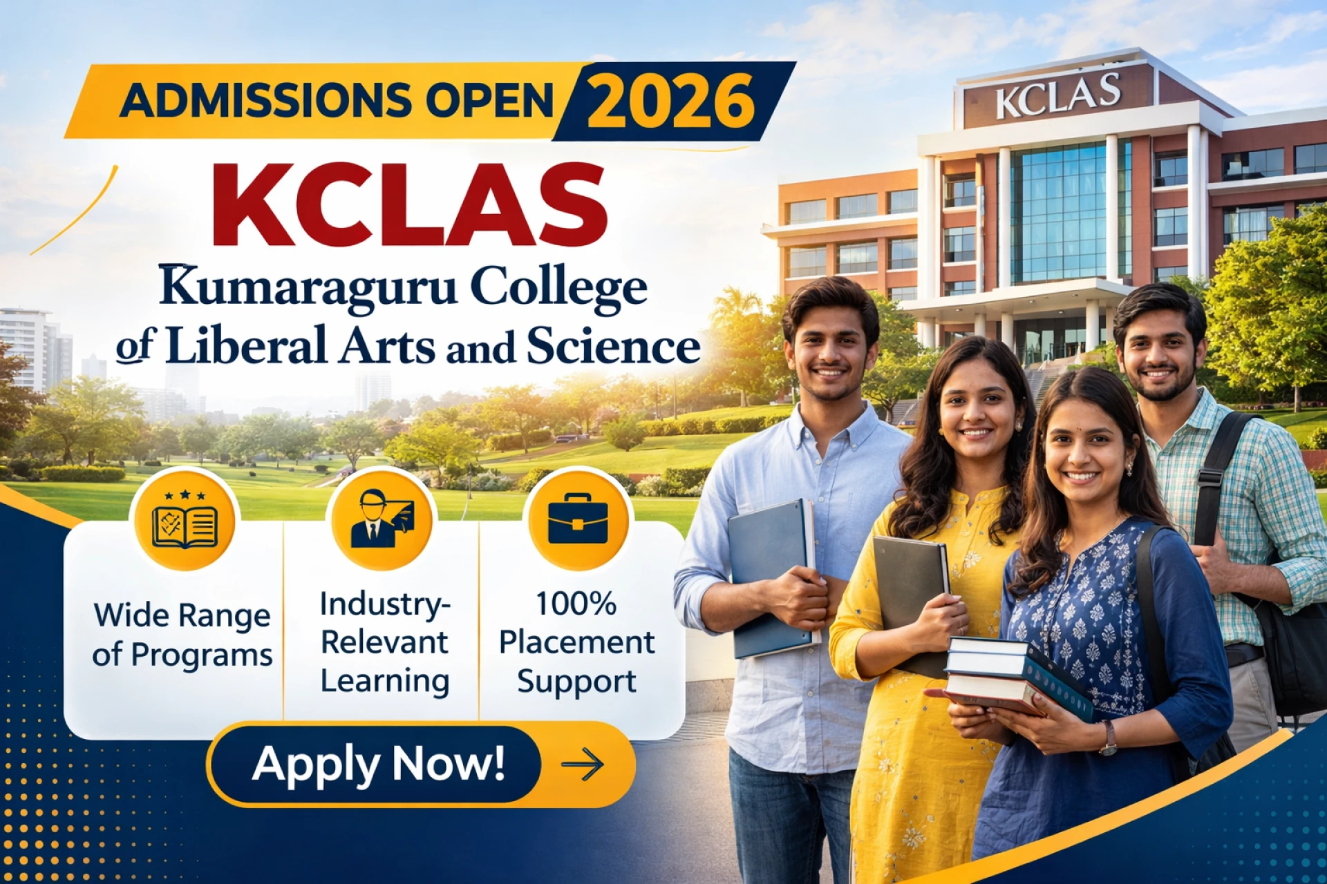 Admissions 2026: Redefine Your Future at Kumaraguru College of Liberal Arts and Science (KCLAS)