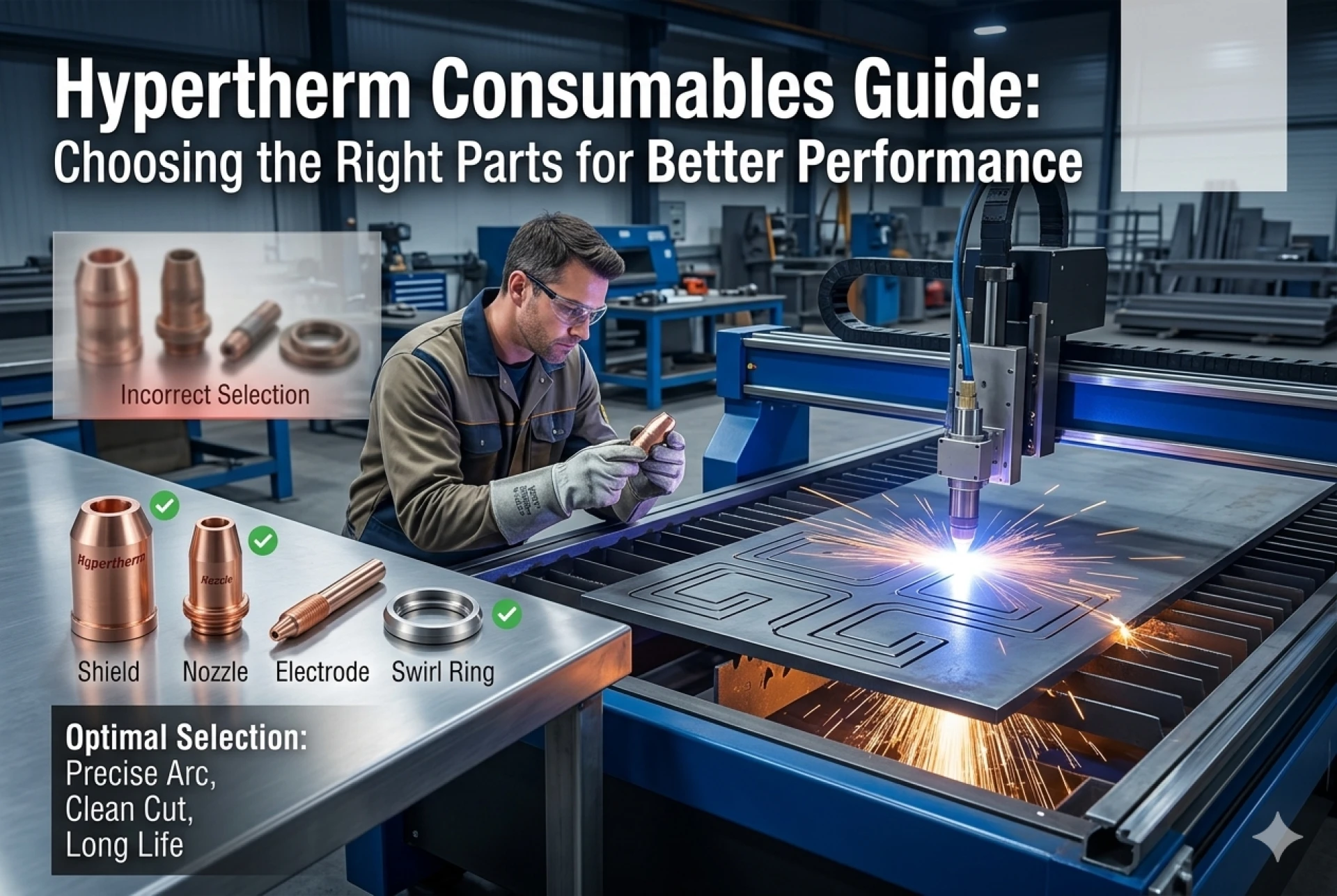 Hypertherm Consumables Guide: Choosing the Right Parts for Better Performance