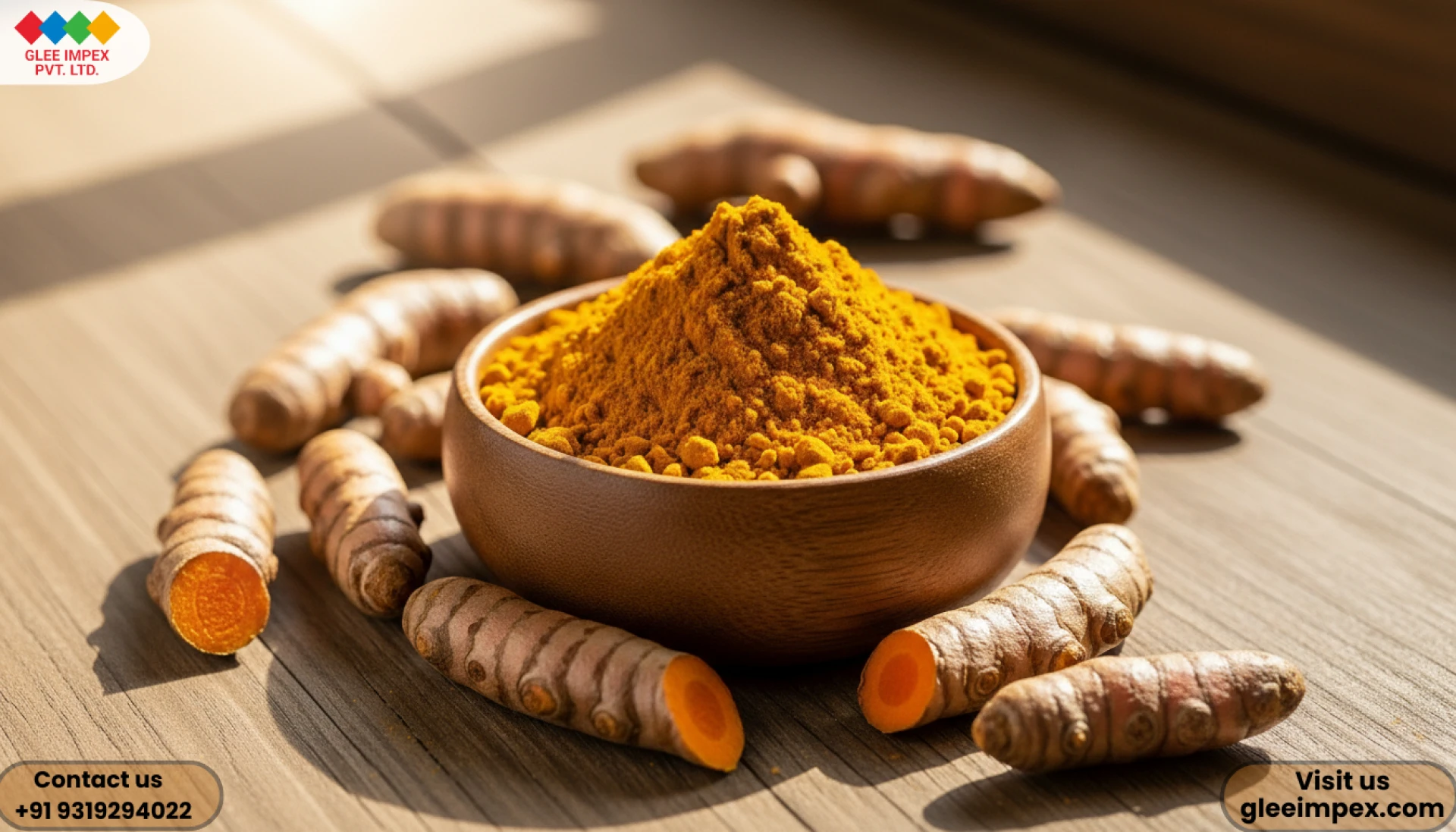 Turmeric Exporter in India – Premium Quality Raw & Powder by Glee Impex Pvt Ltd