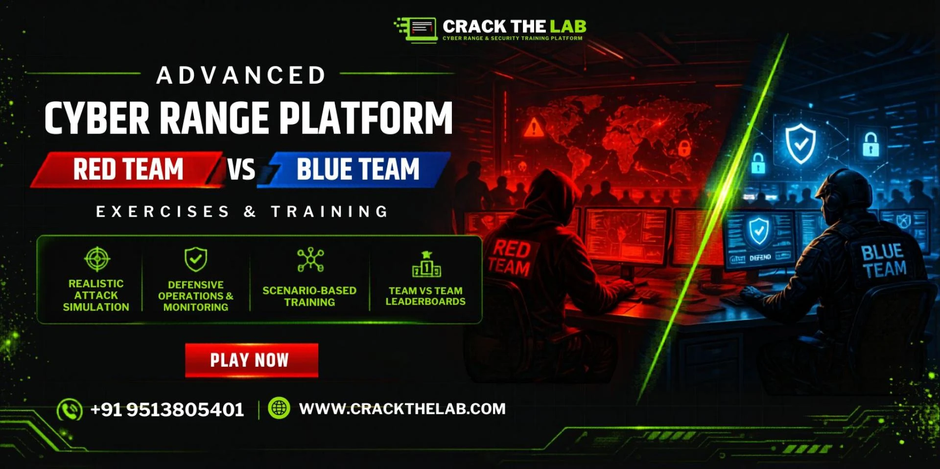 Advanced cyber range platform for red team blue team exercises
