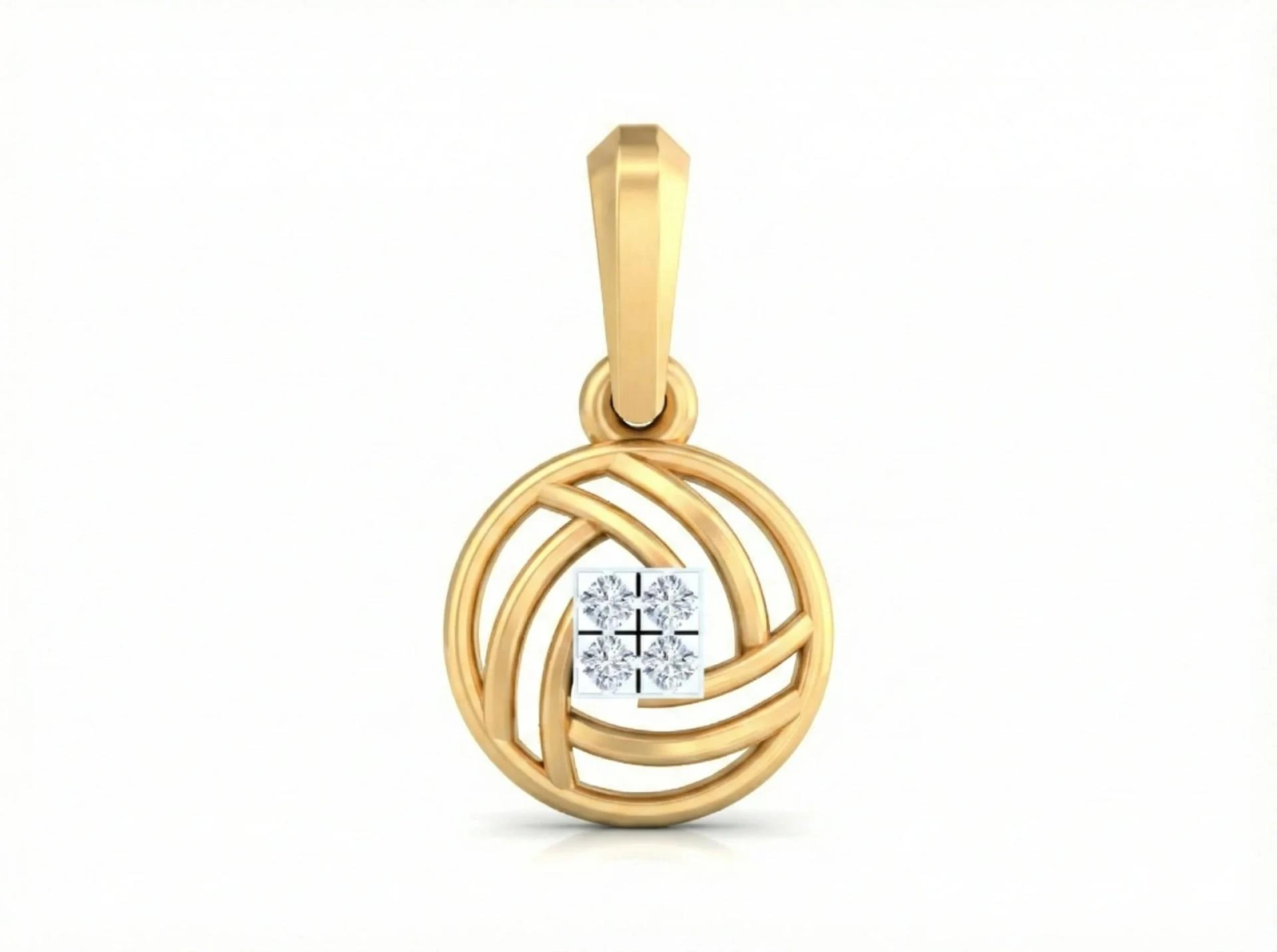 simple diamond pendant design for daily use