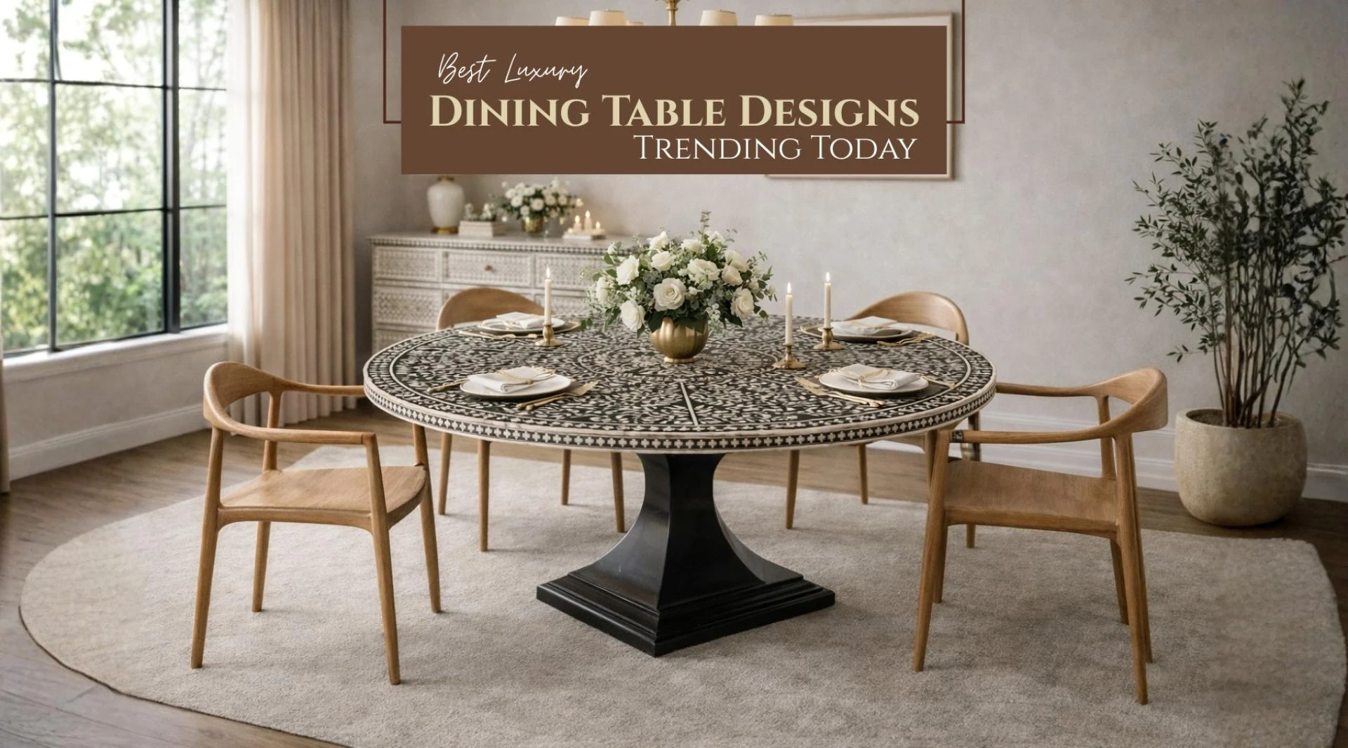 Explore the Top Luxury Bone Inlay Dining Table Designs for Today’s Homes