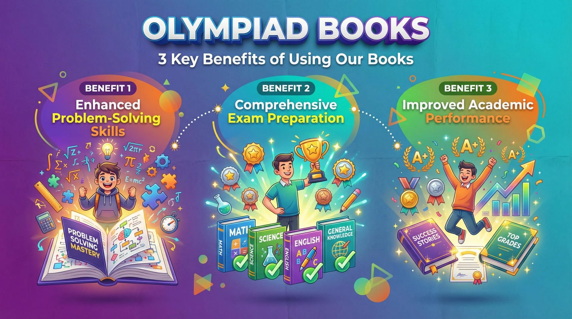 Class 3 Olympiad Books for Maths, Science & English – Latest Syllabus Edition (2025–26)