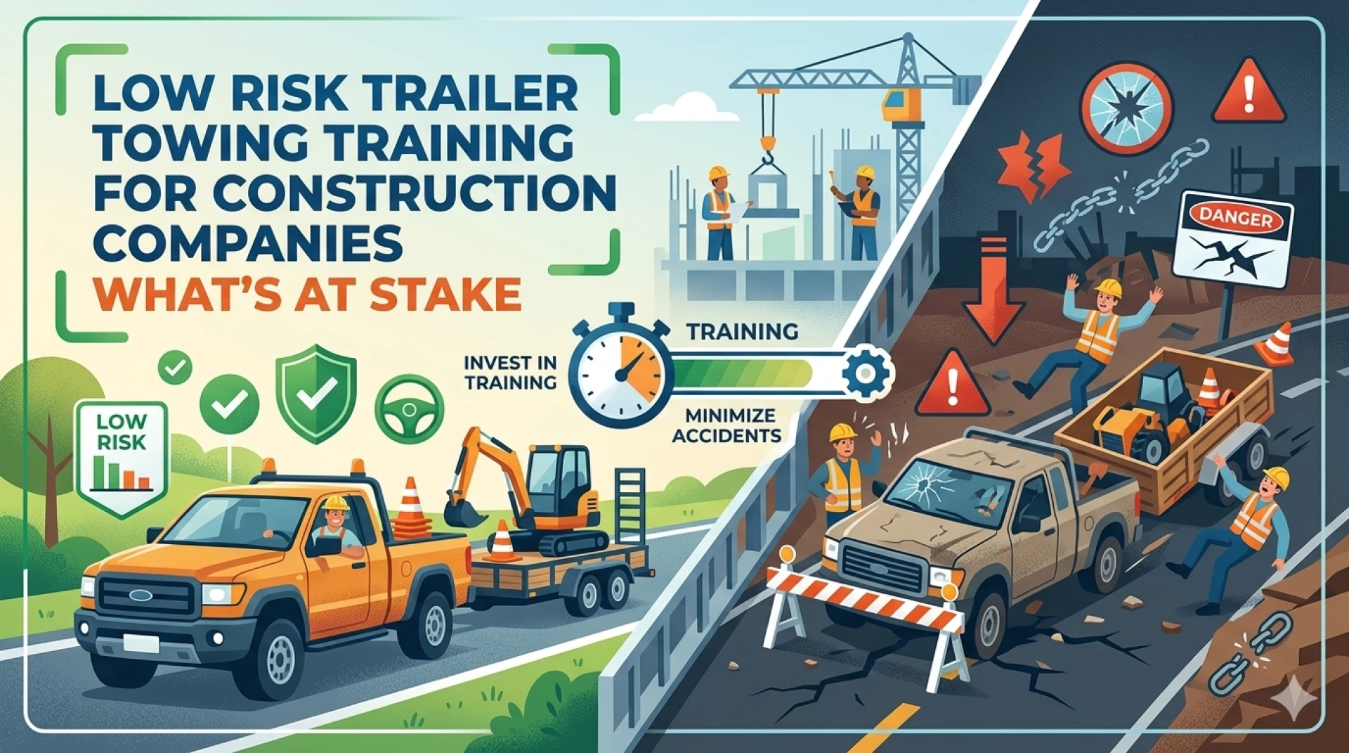 Low Risk Trailer Towing Training for Construction Companies: What’s at Stake
