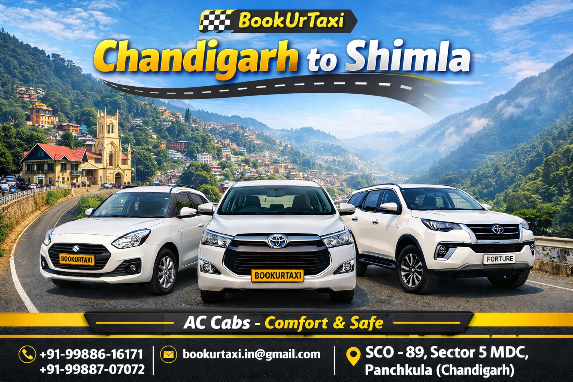 Delhi to Shimla Taxi | Booking Start Only INR 4150