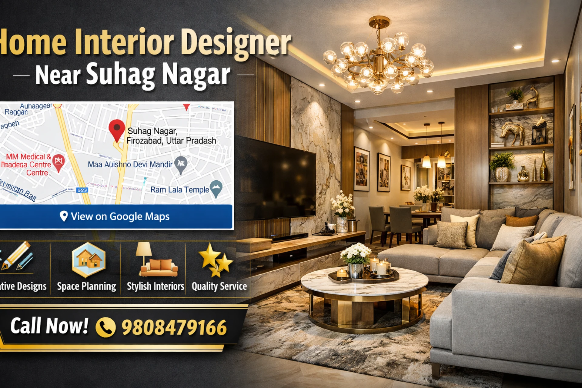 Best Home Interior Designer Near Suhag Nagar – Complete Guide to Stylish Living