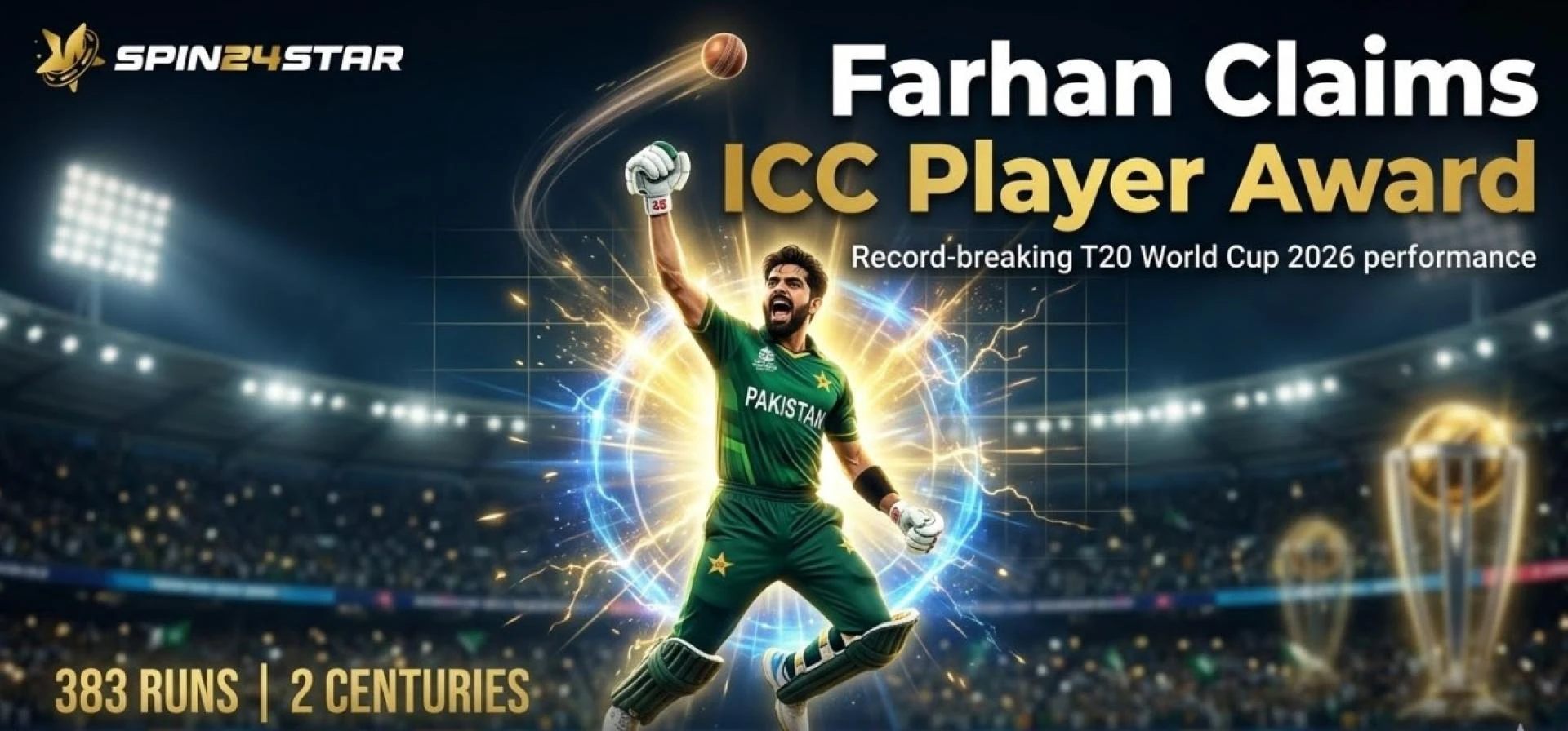 Farhan Named ICC Player of Month | Spin24star
