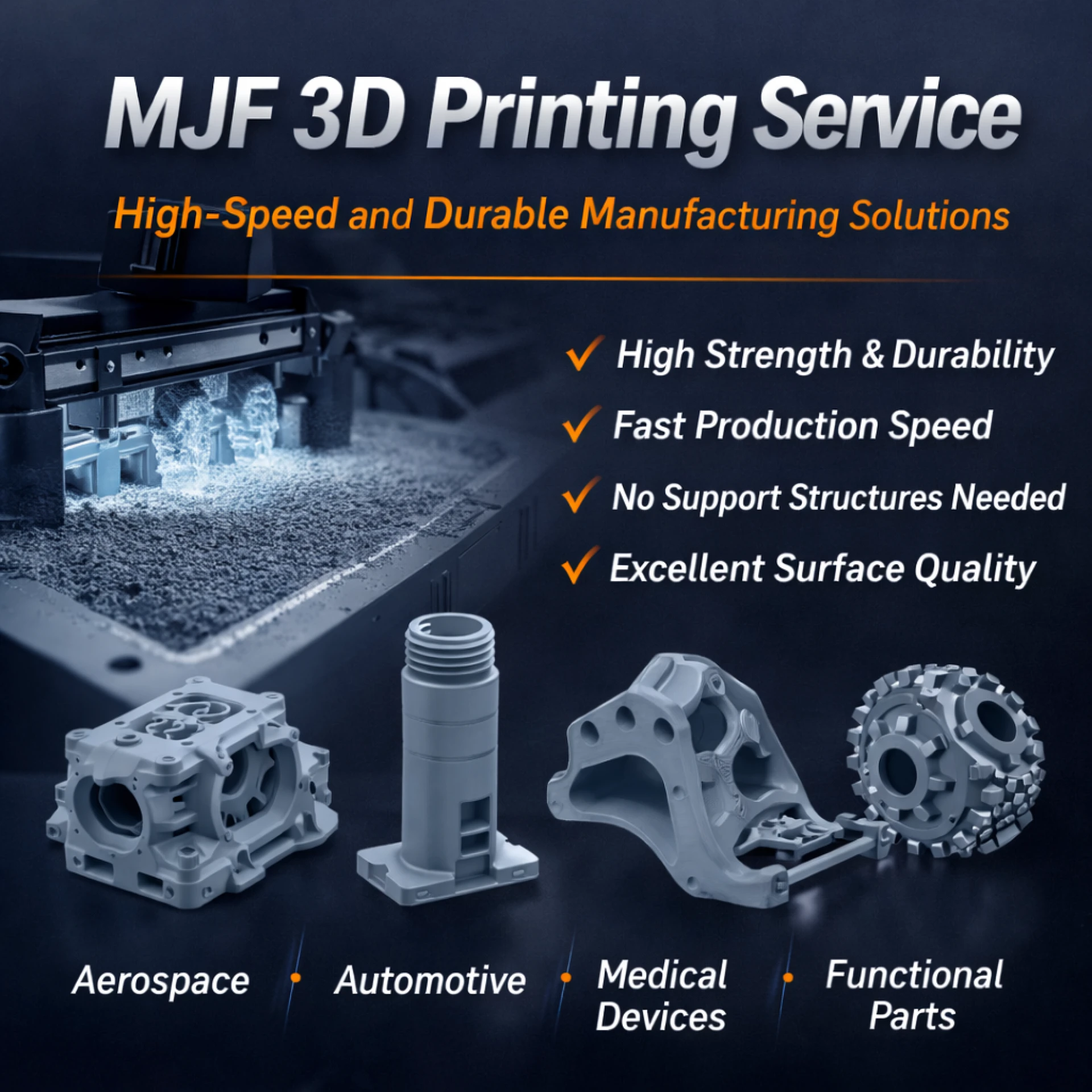 MJF 3D Printing Service: High-Speed and Durable Manufacturing Solutions