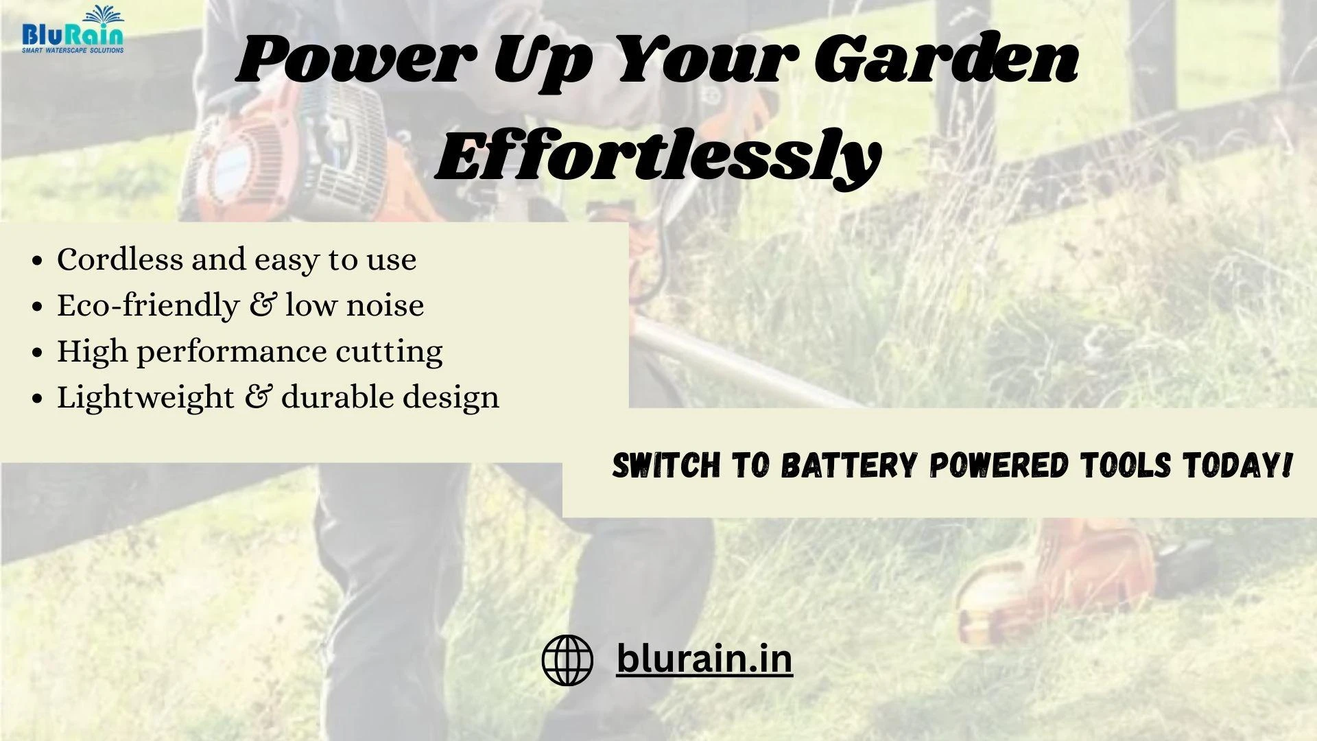 Power Up Your Gardening with Battery Powered Garden Tools for Effortless Care | BluRain