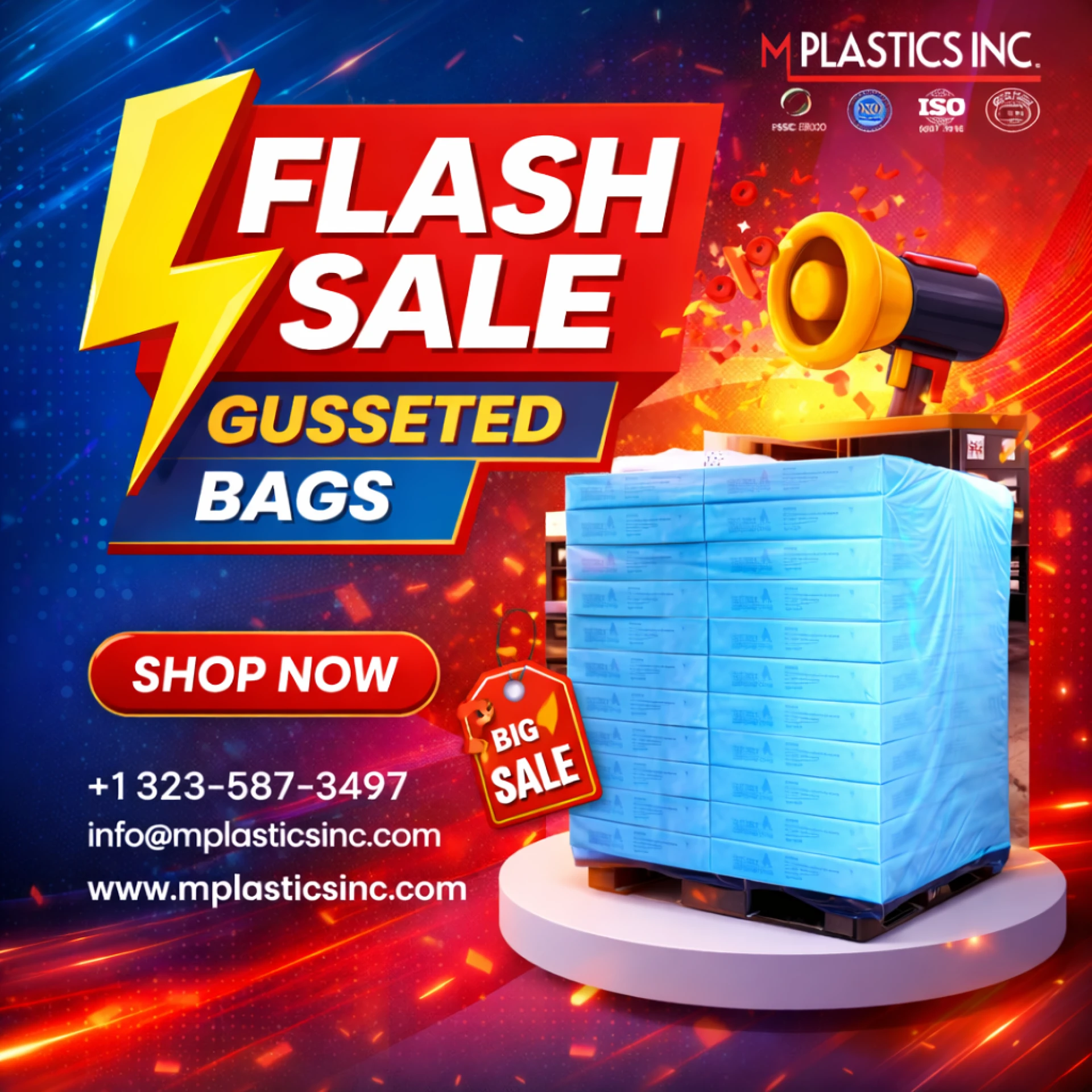 What is the purpose of gusseted bags?