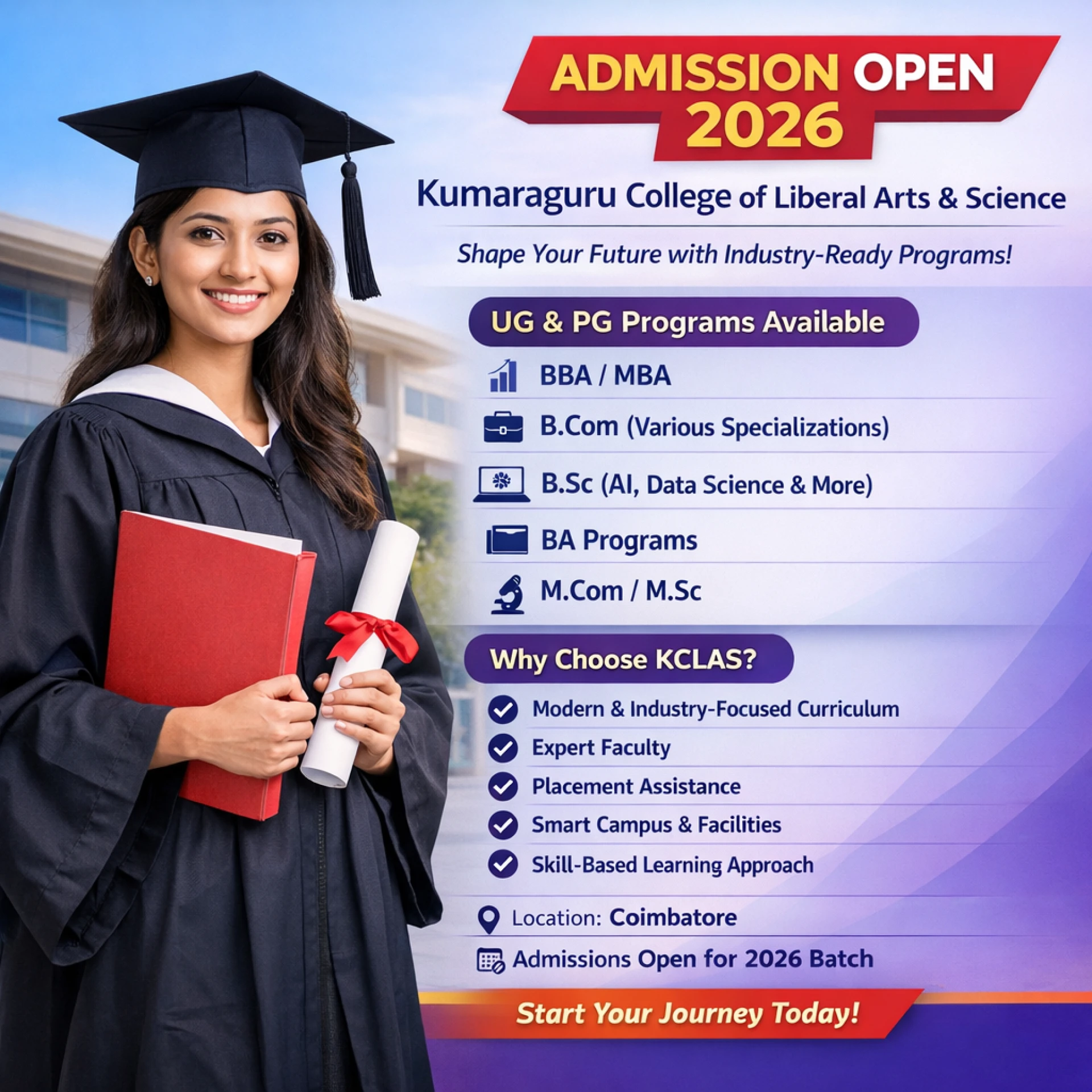 Top Arts and Science Colleges in Coimbatore: Bachelor of Business Administration at KCLAS