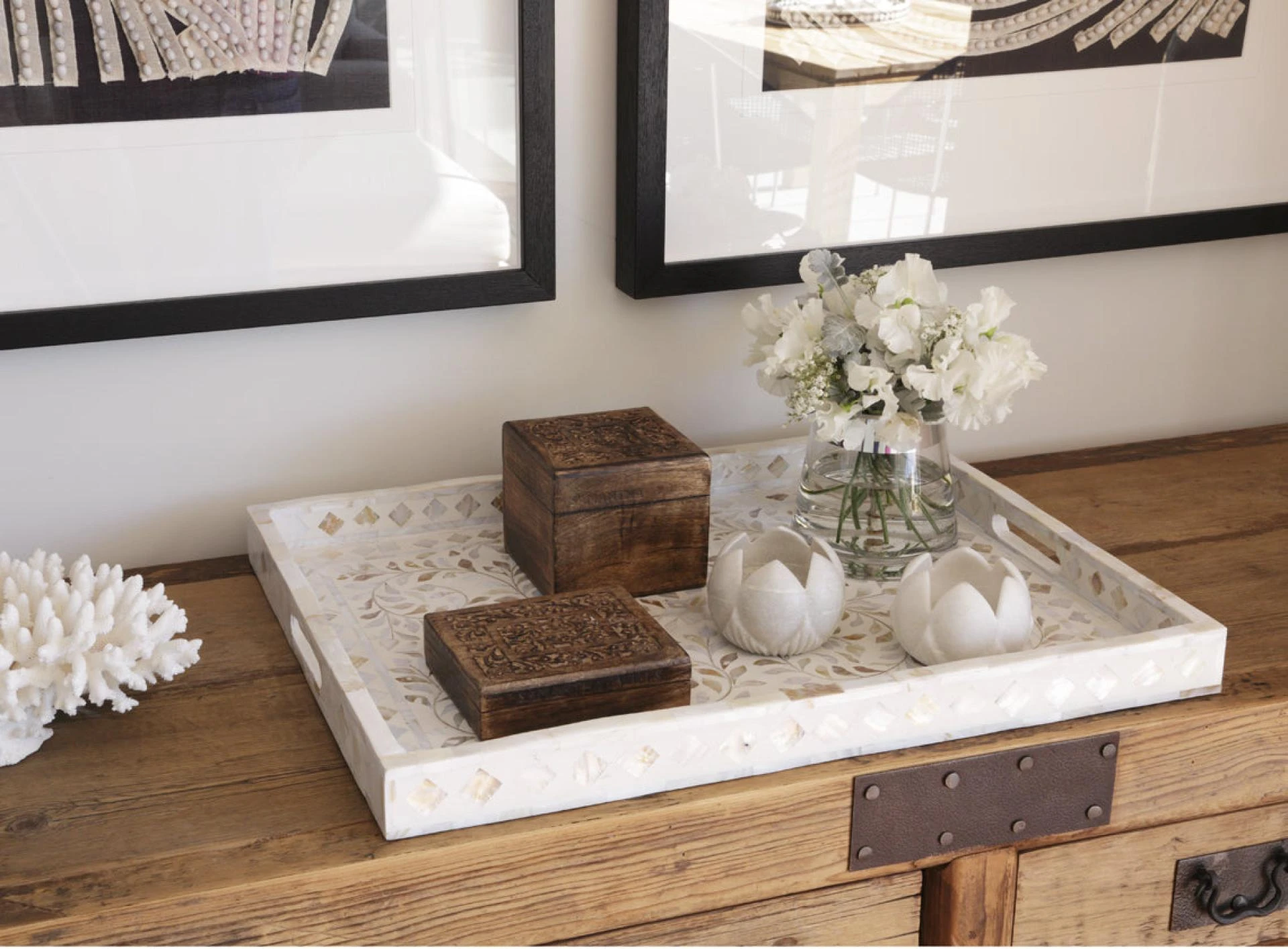 Mother of Pearl Serving Tray Styles: From Floral to Modern Geometric