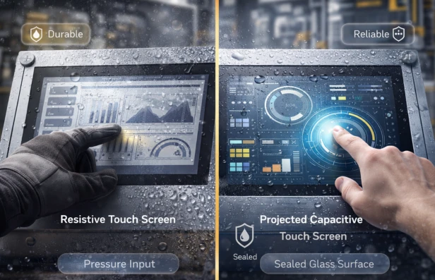Resistive vs Projective Capacitive Touch Screens in Industrial Applications