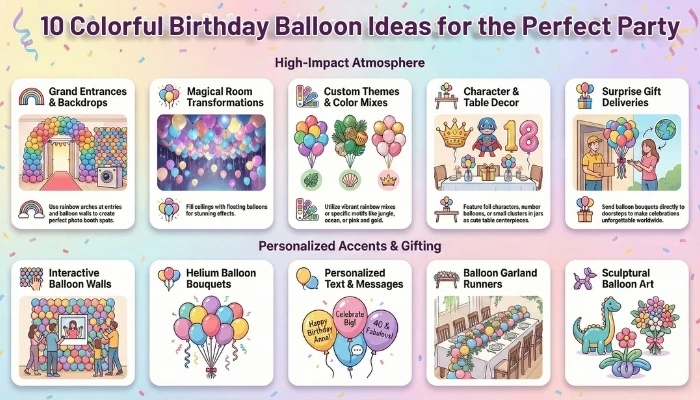 10 Colorful Birthday Balloons Ideas for the Perfect Party