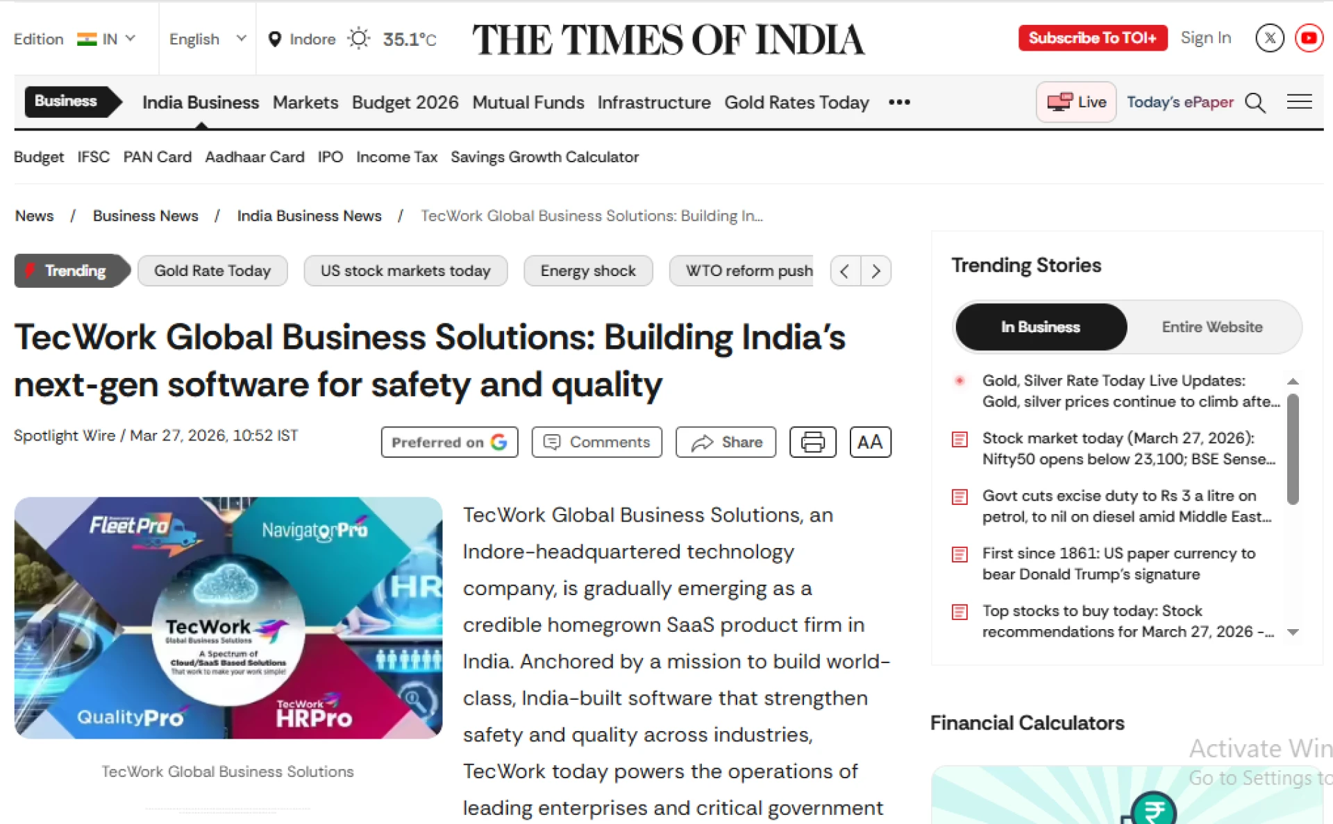 TecWork Global Business Solutions: Building India’s Next-Gen Software for Safety and Quality