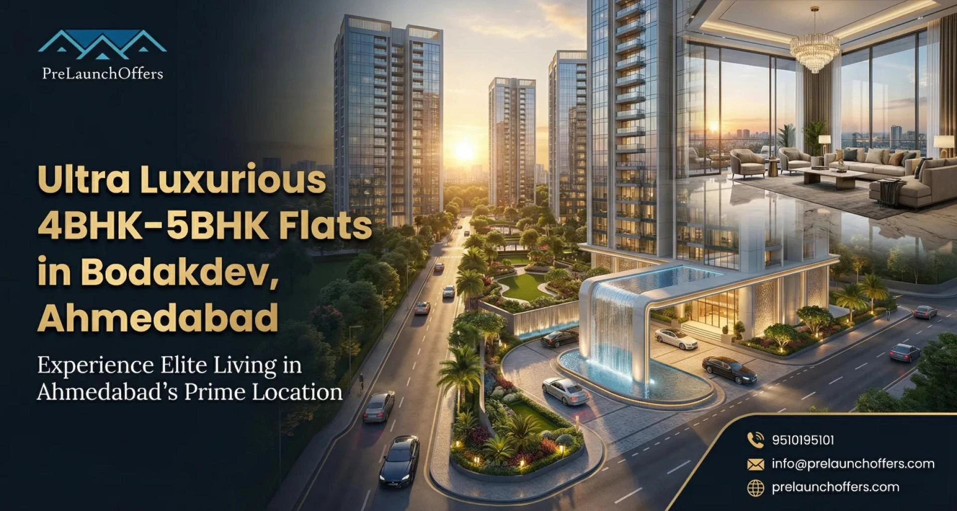 Ultra Luxurious 4BHK–5BHK Flats in Bodakdev, Ahmedabad