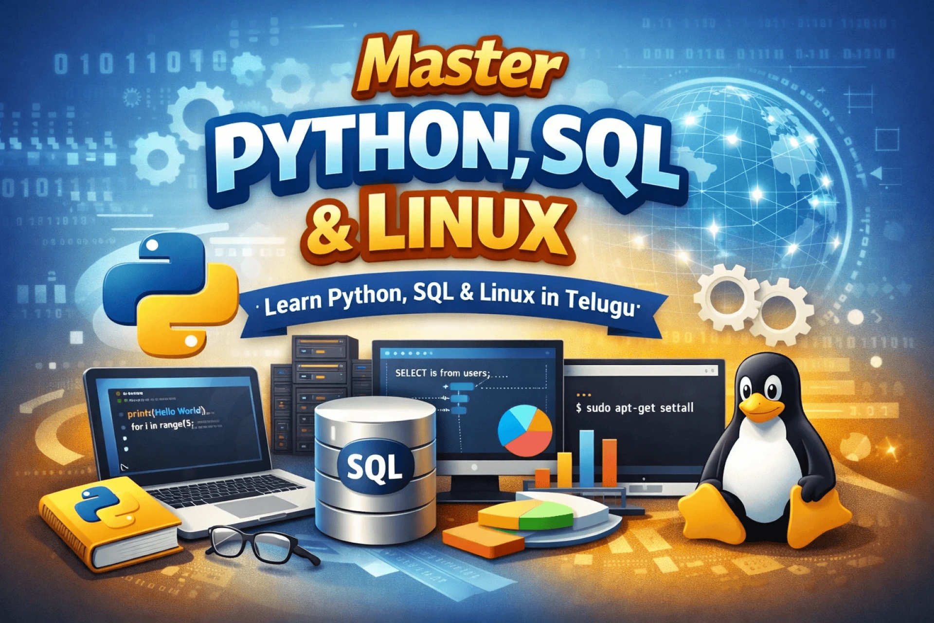 Python SQL Linux Course in Telugu for High-Paying Jobs
