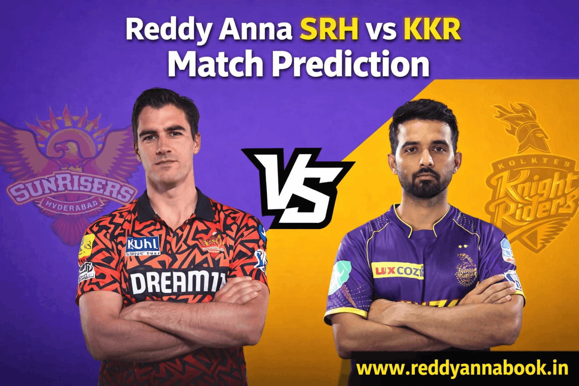 Reddy Anna SRH vs KKR Match Prediction & Betting Tips