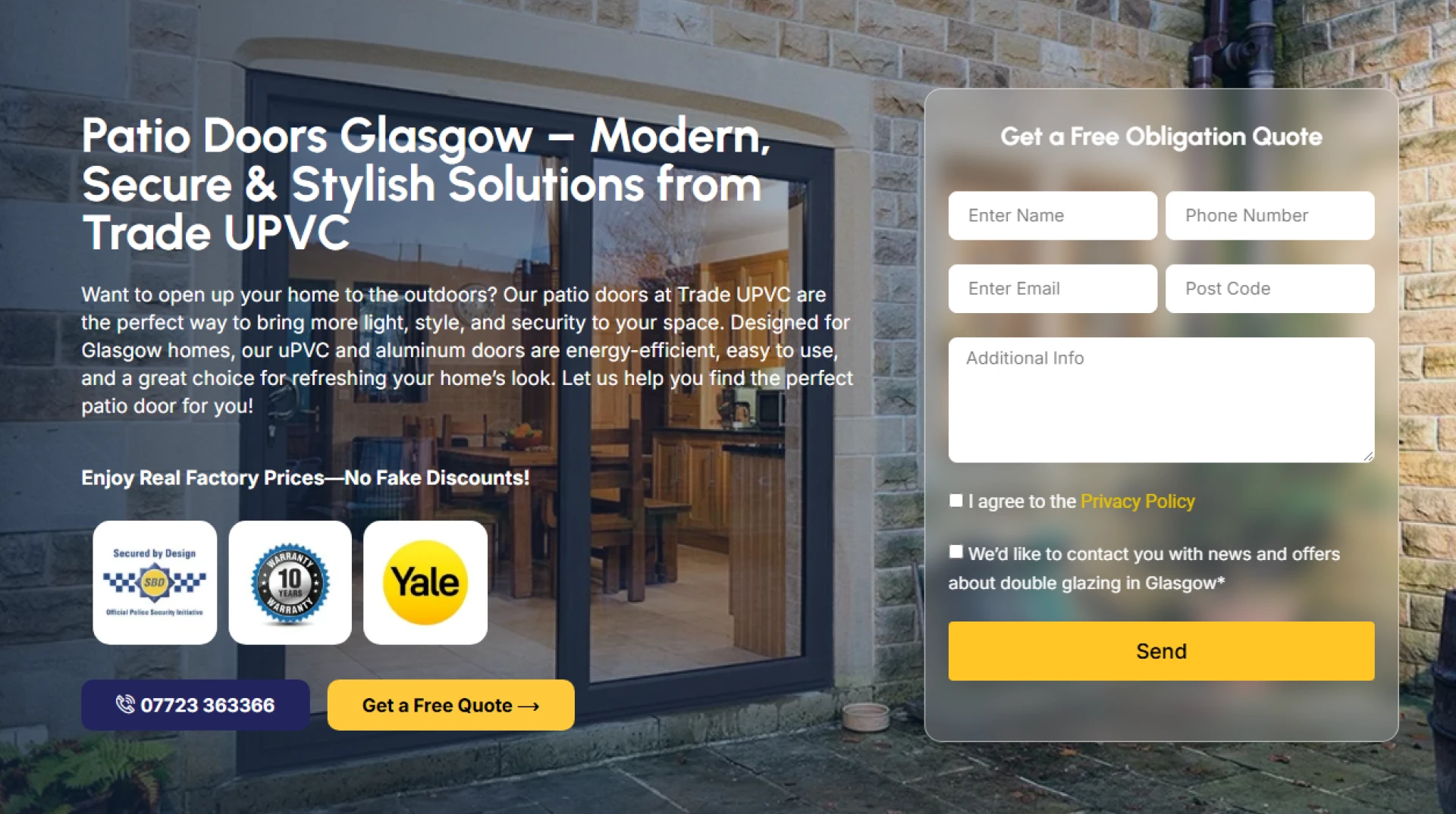 Patio Doors Glasgow | uPVC Sliding Doors | Trade UPVC Windows & Doors