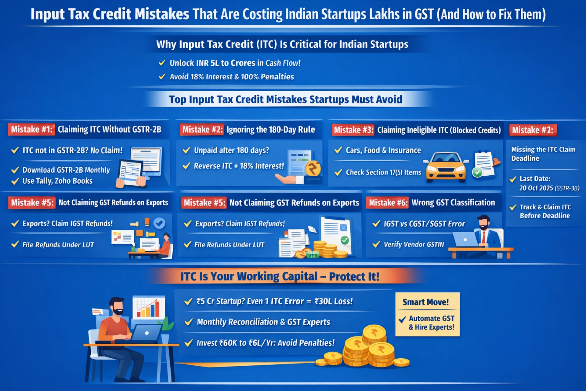 Input Tax Credit Mistakes in GST India & How to Fix