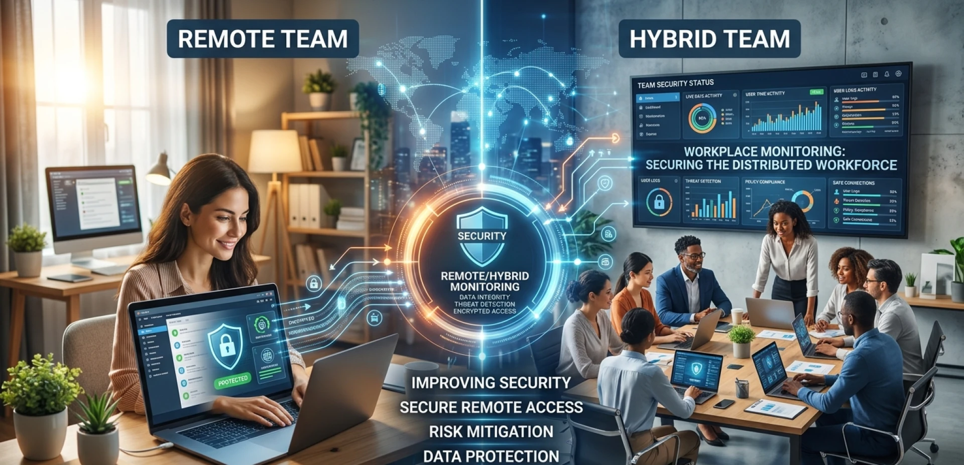 How Workplace Monitoring Improves Security in Remote and Hybrid Teams